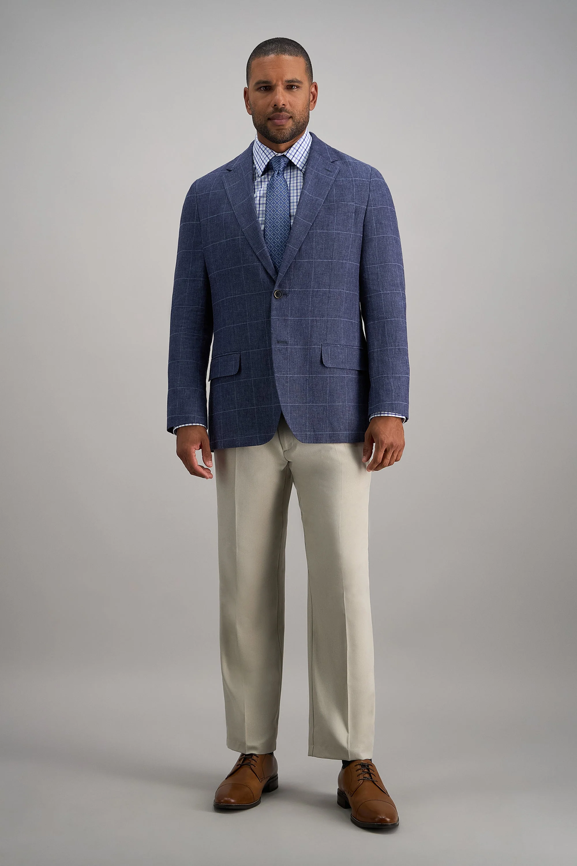 Premium Comfort Dress Shirt - Tonal Blue Check - Image 3