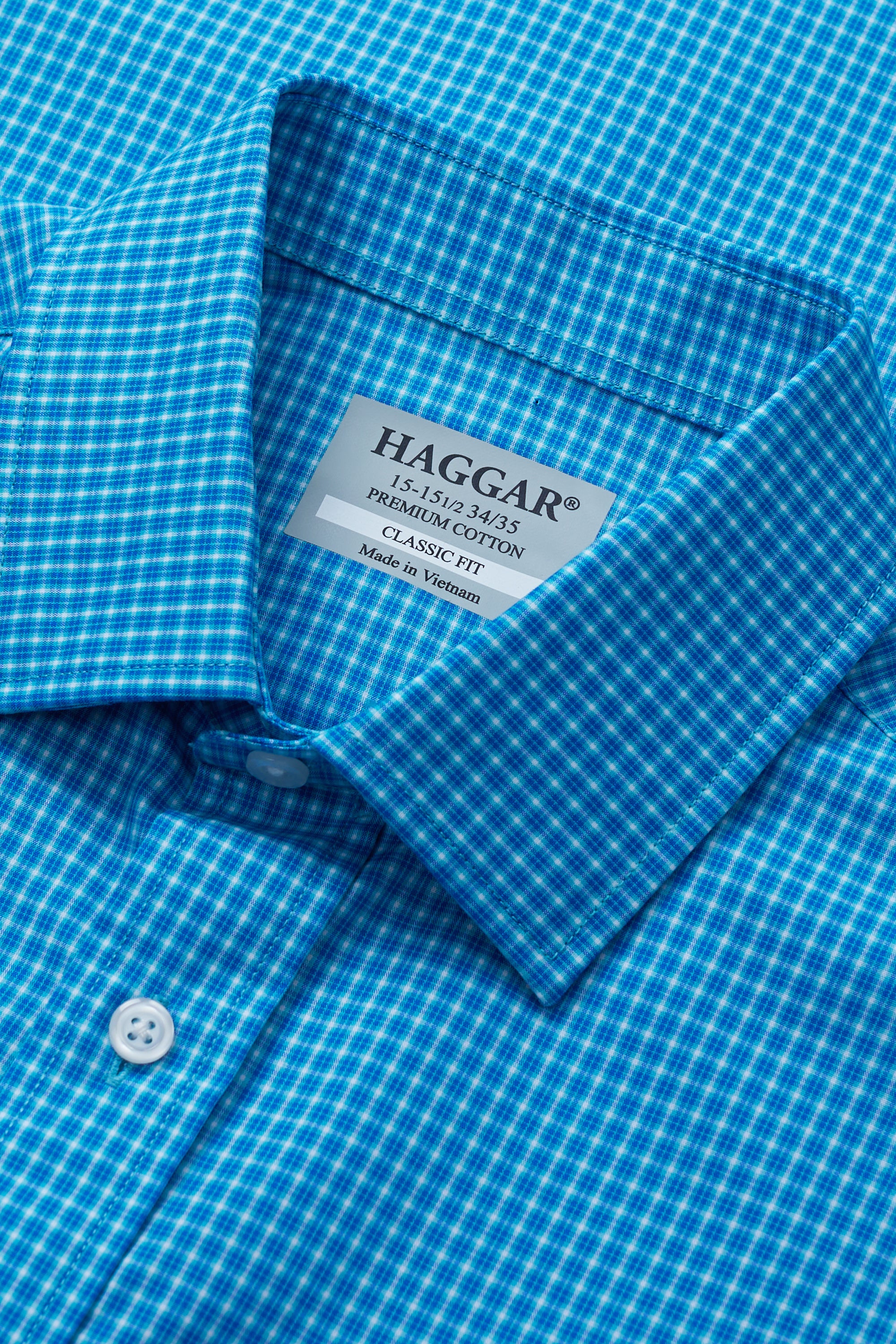 Premium Comfort Dress Shirt -  Turquoise Check - Image 4