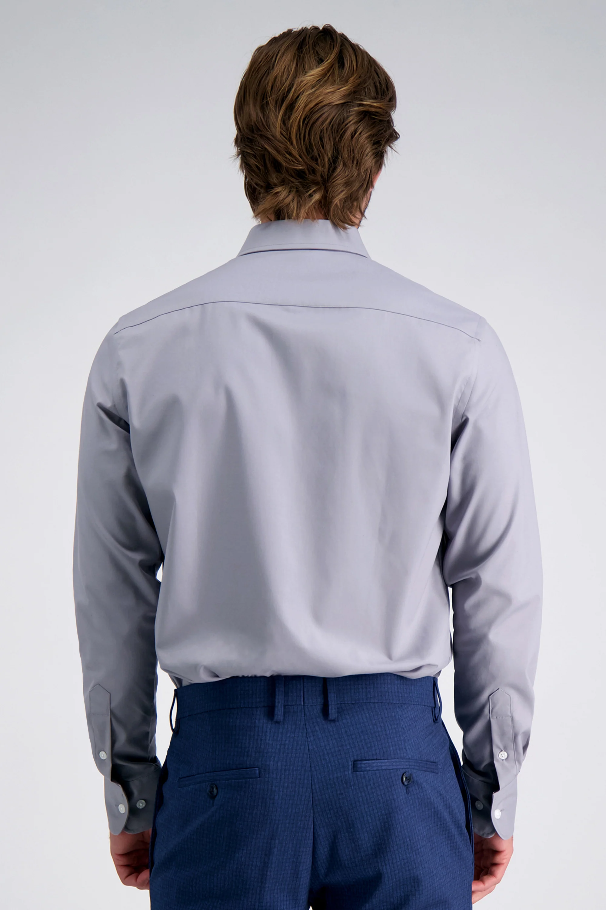 Premium Comfort Performance Cotton Dress Shirt - Charcoal - Image 2