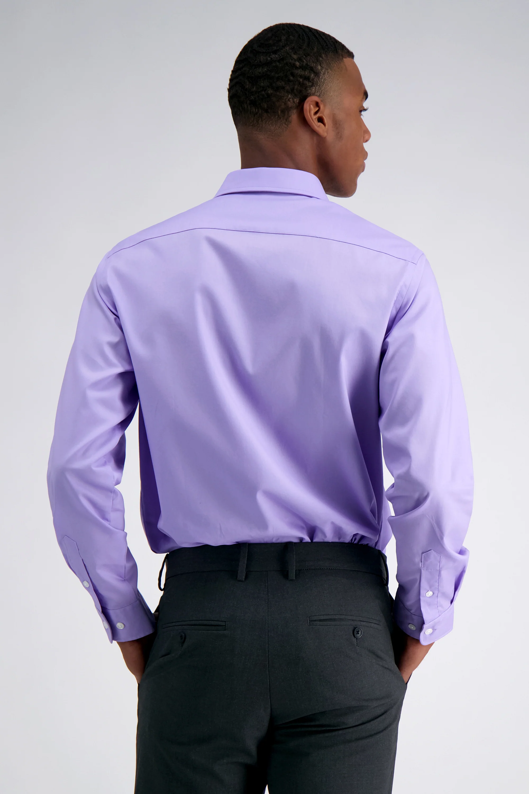 Premium Comfort Performance Cotton Dress Shirt - Lavendar - Image 2