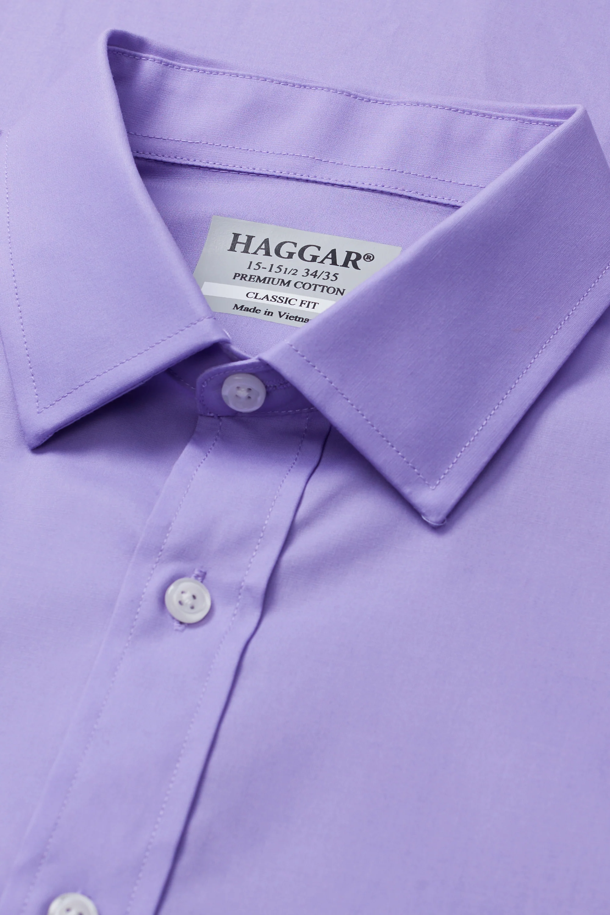 Premium Comfort Performance Cotton Dress Shirt - Lavendar - Image 4