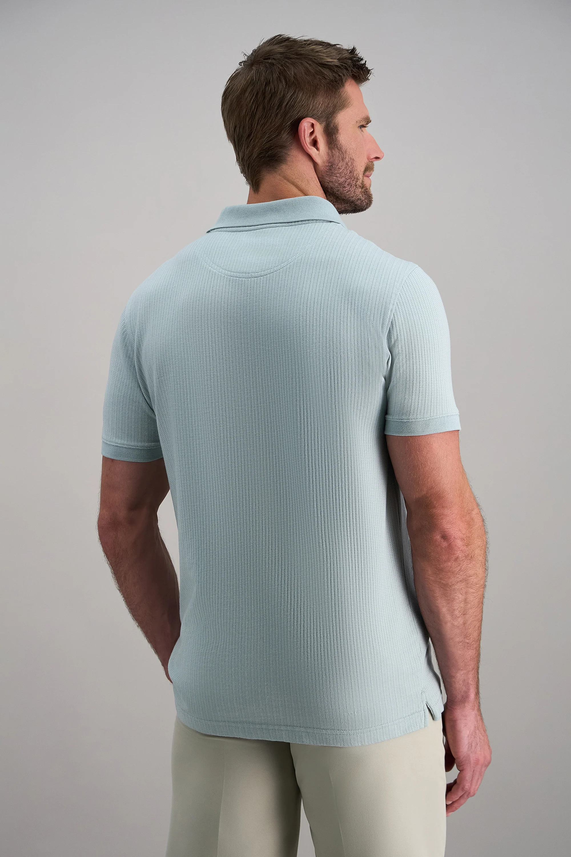 Premium Comfort Quarter Zip Jacquard Polo - Image 4