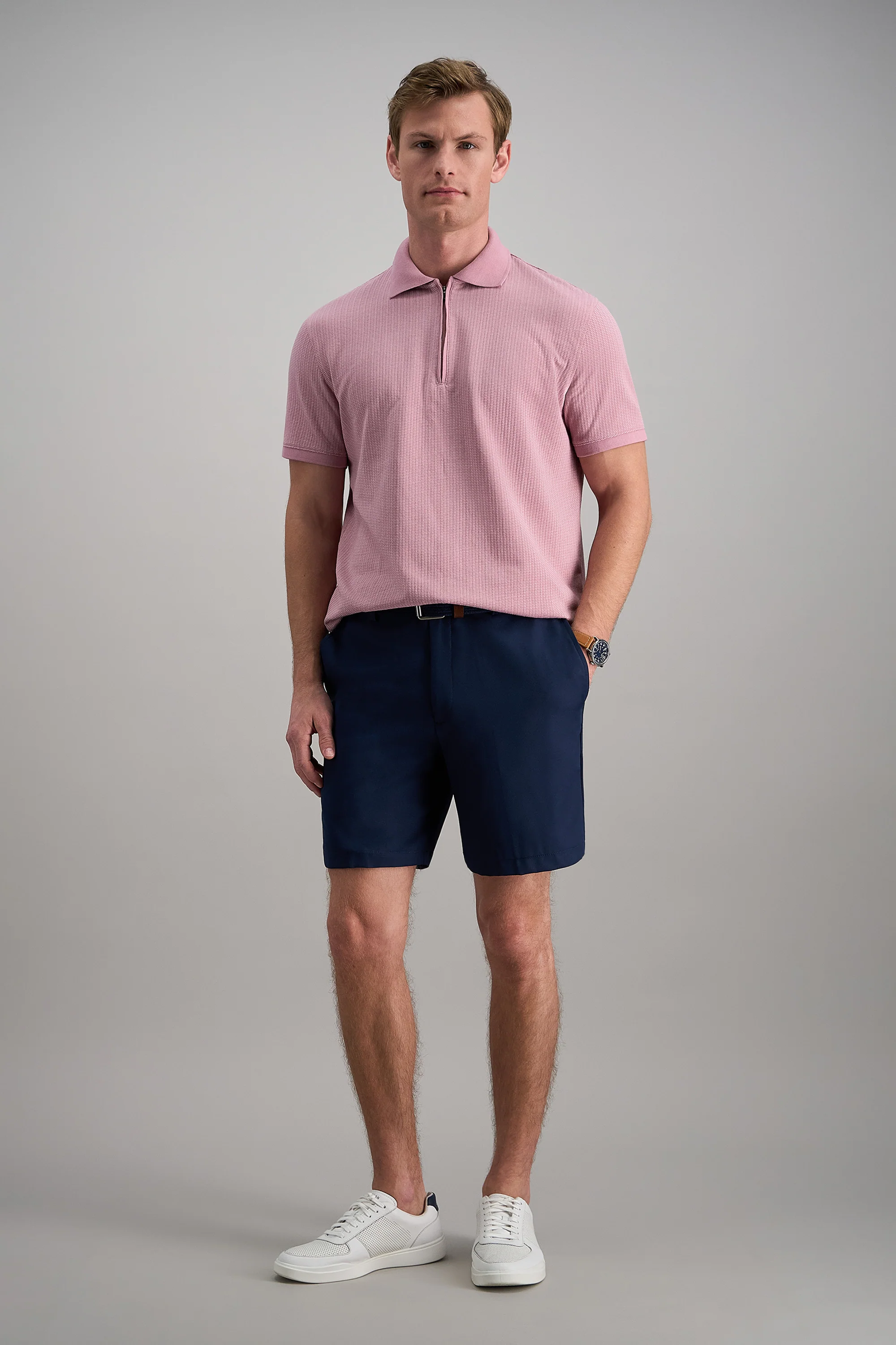 Premium Comfort Quarter Zip Jacquard Polo - Image 7