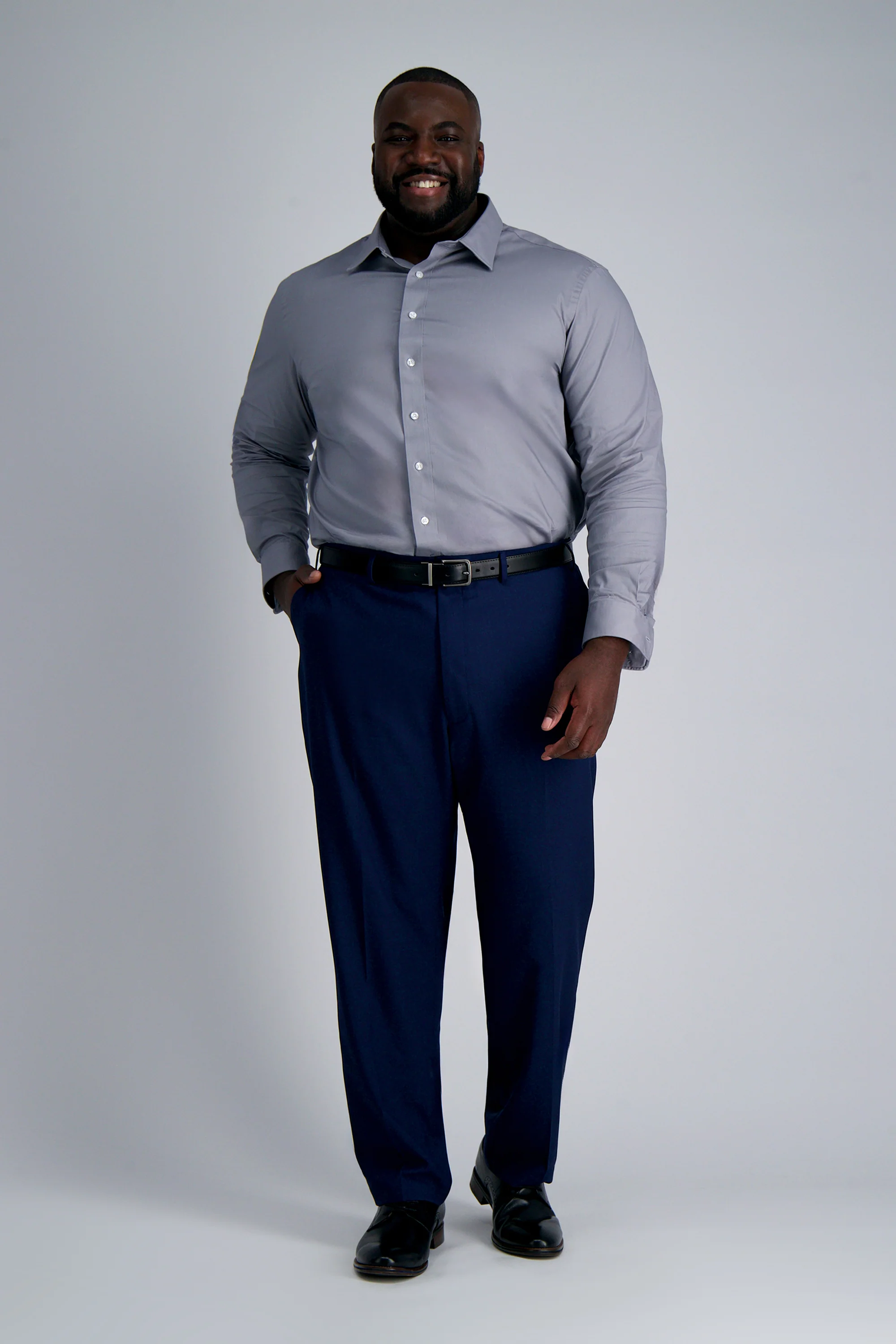 Premium Comfort Tall Dress Shirt - Charcoal - Image 3