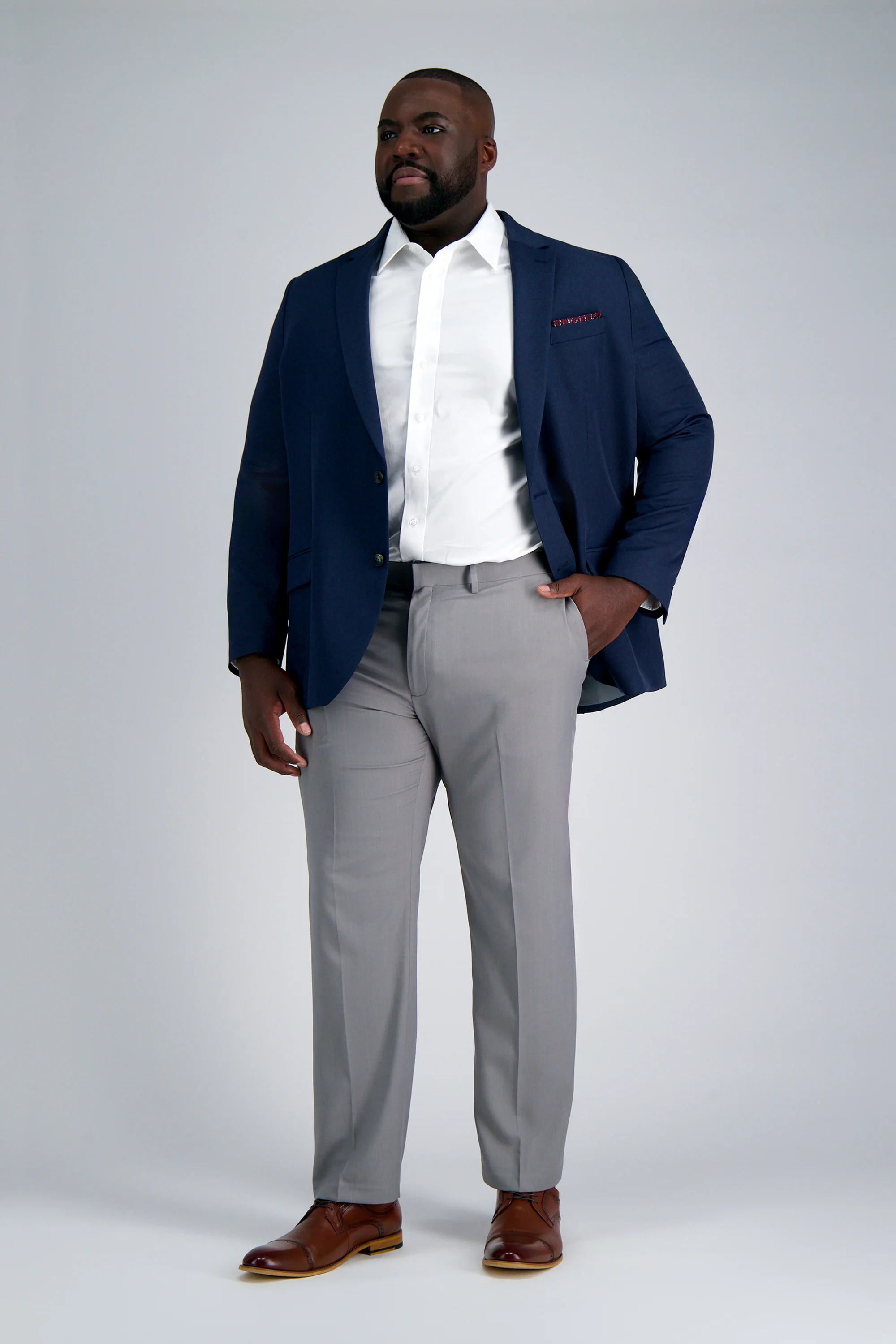 Premium Comfort Tall Dress Shirt - White - Image 4