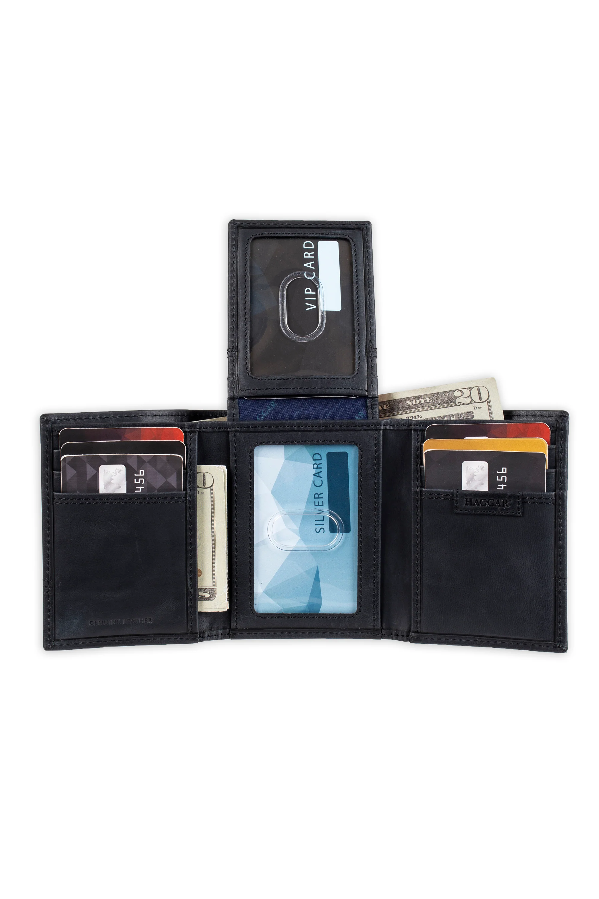 RFID Carizzo Trifold Wallet - Black - Image 4
