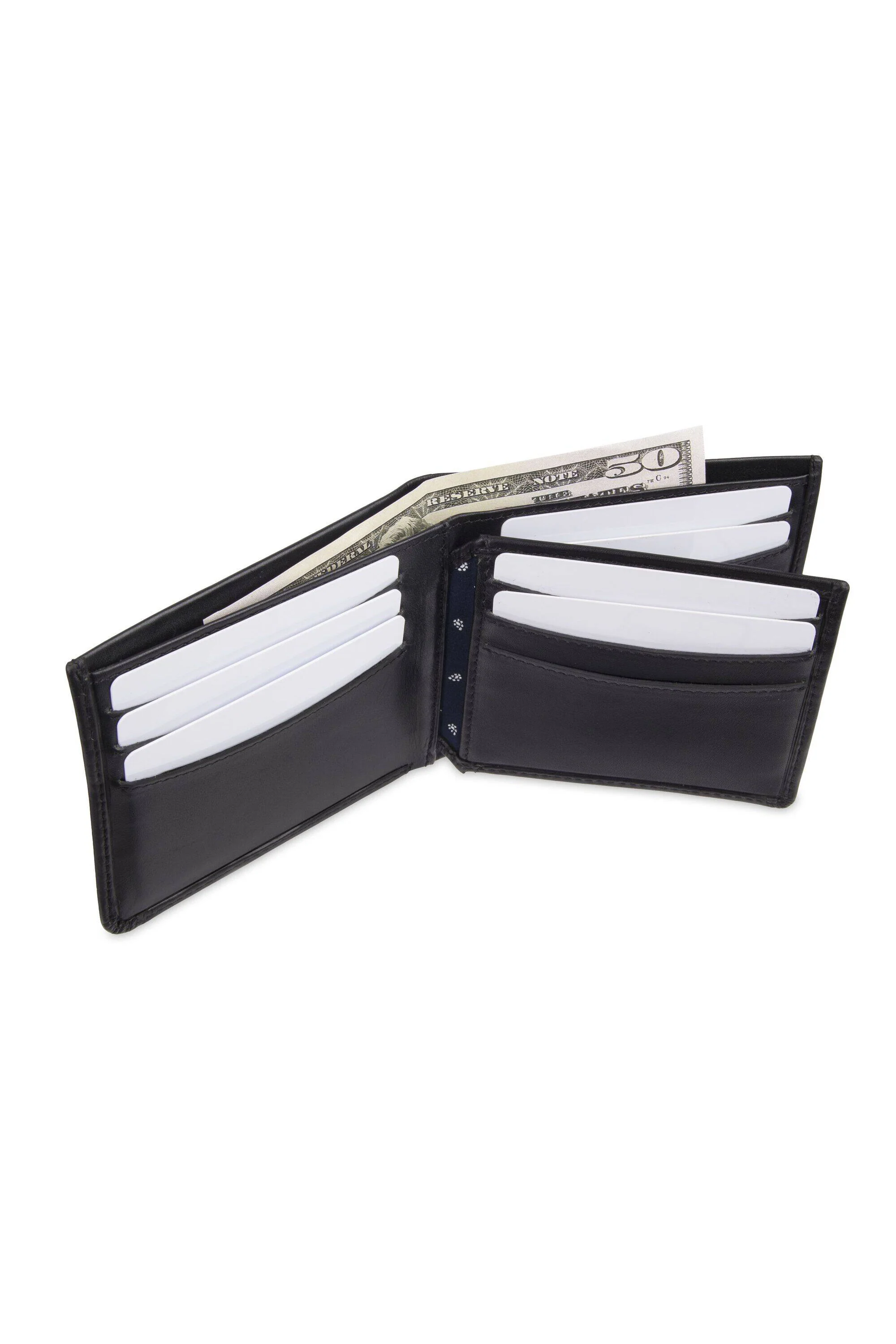 RFID Extra Capacity Slimfold Wallet, Best Dad Ever Emboss - Black - Image 6
