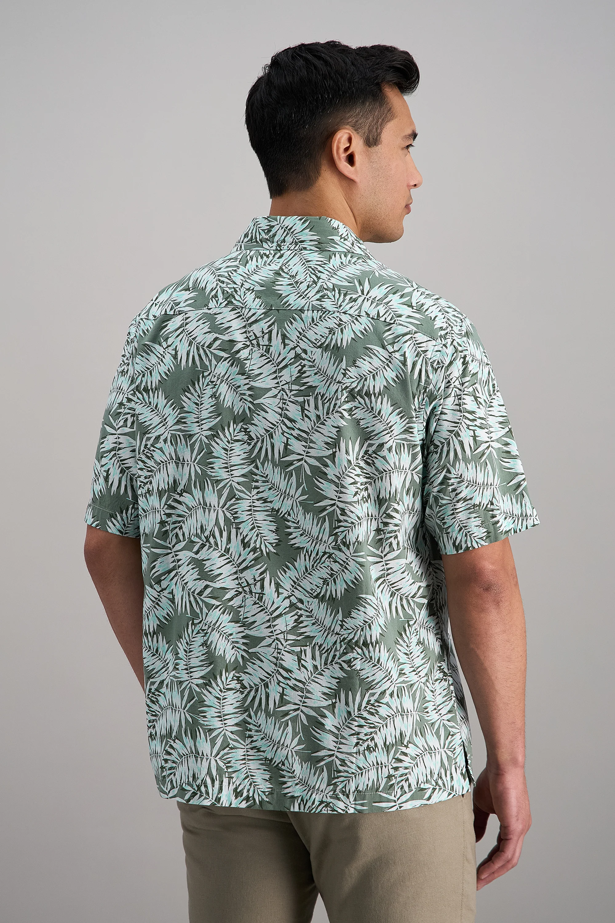 Short Sleeve Camp Shirt - Green - Image 4