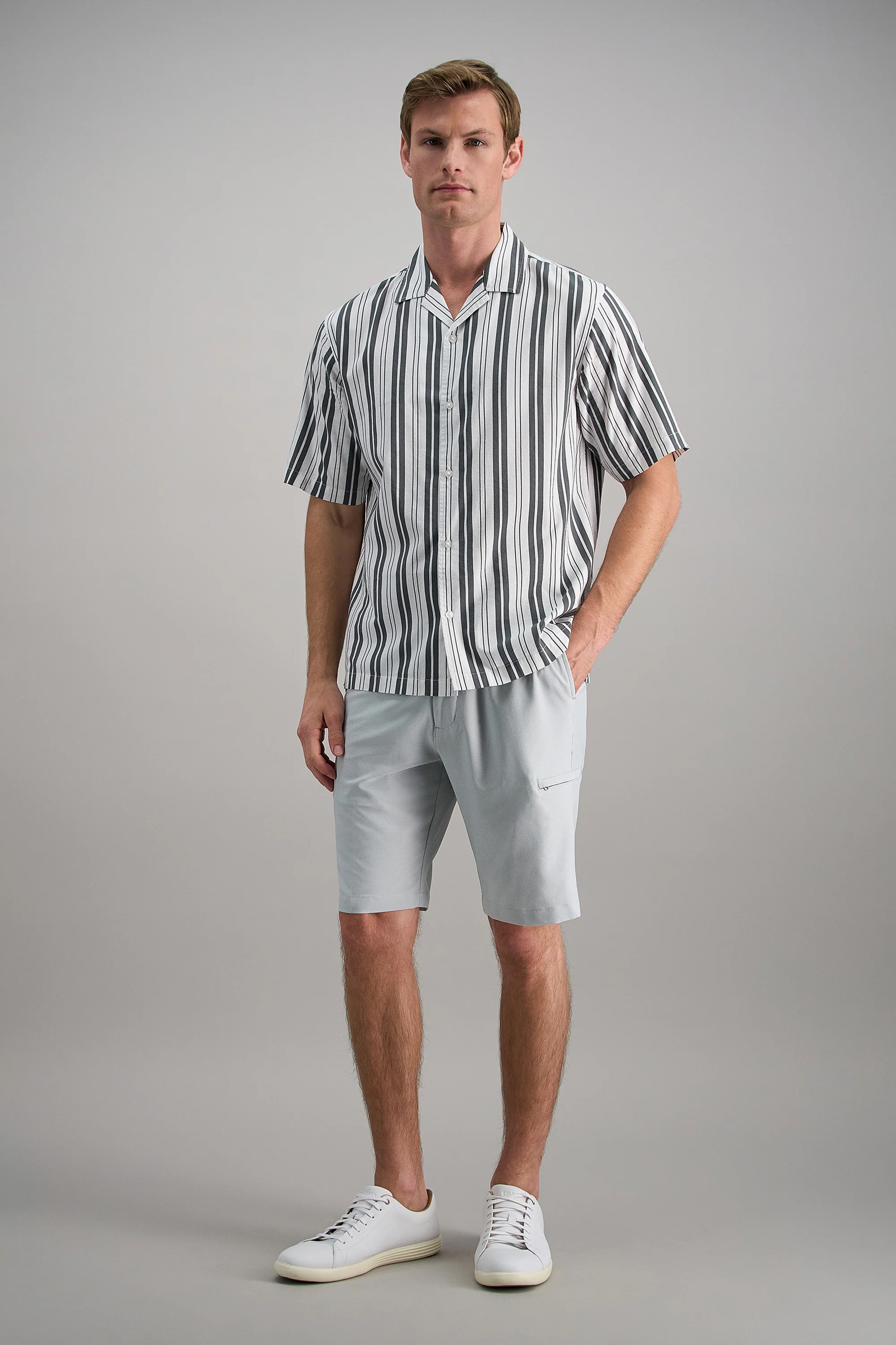 Short Sleeve Camp Shirt - Grey - Image 3