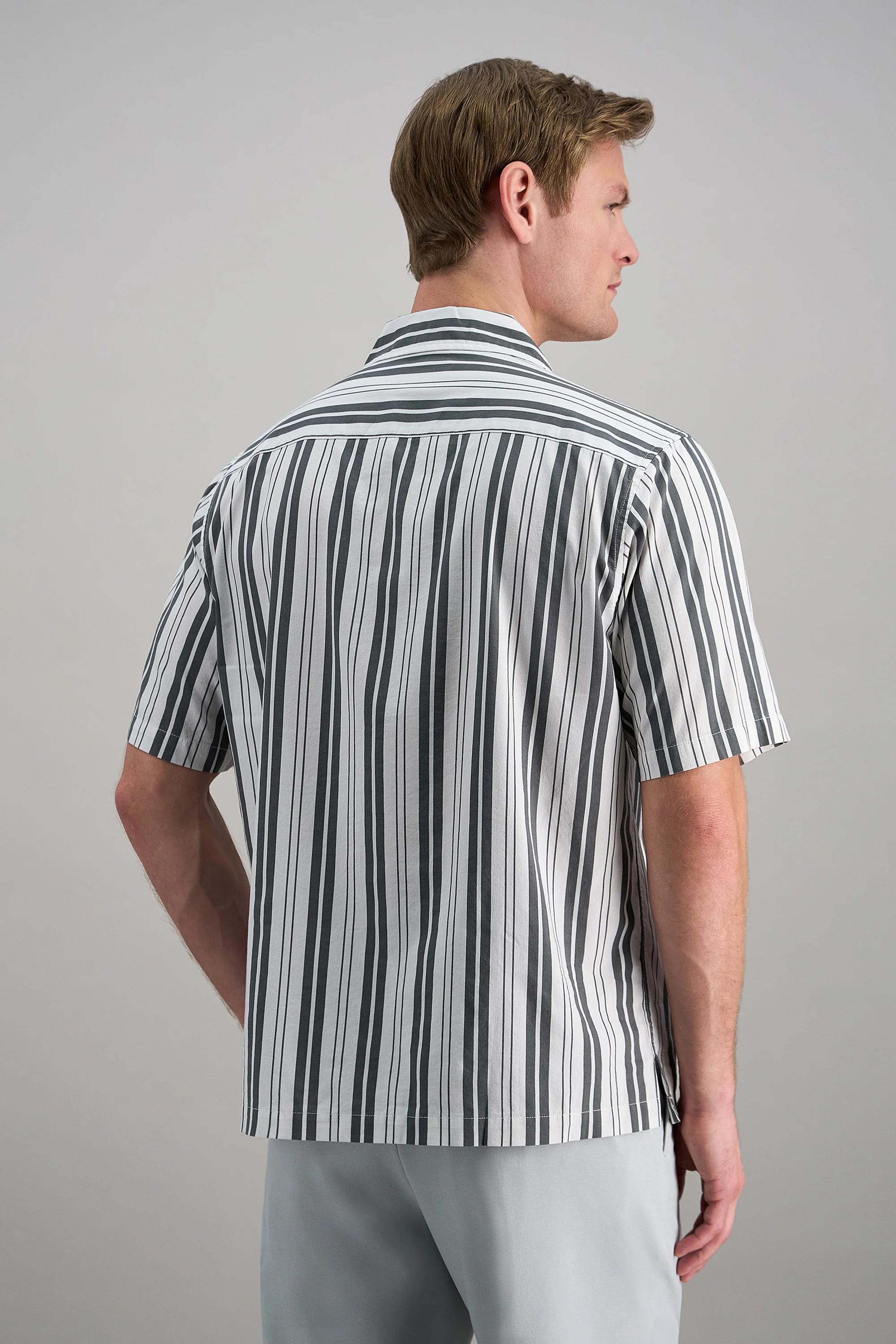 Short Sleeve Camp Shirt - Grey - Image 4