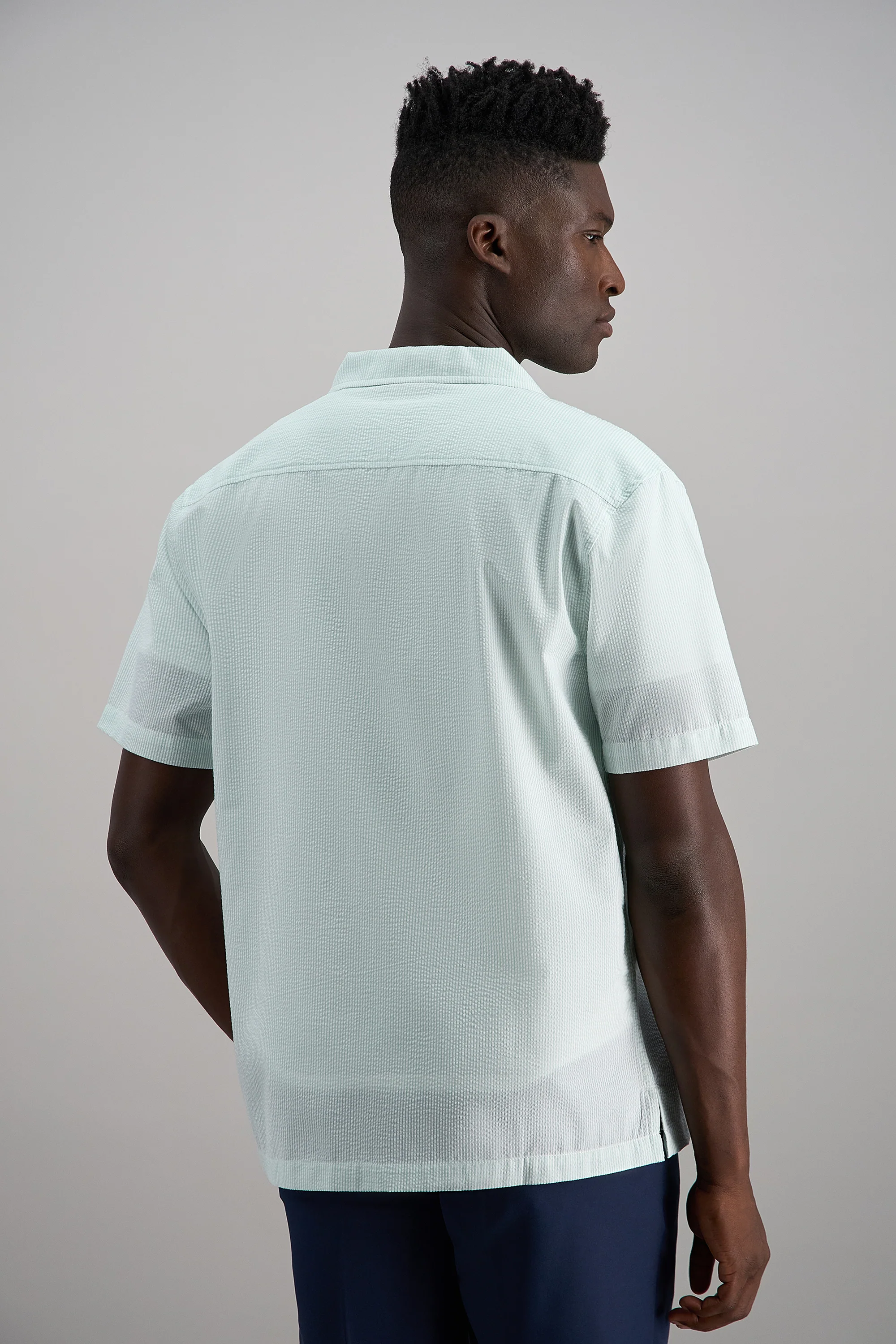 Short Sleeve Seersucker Camp Shirt - Image 12