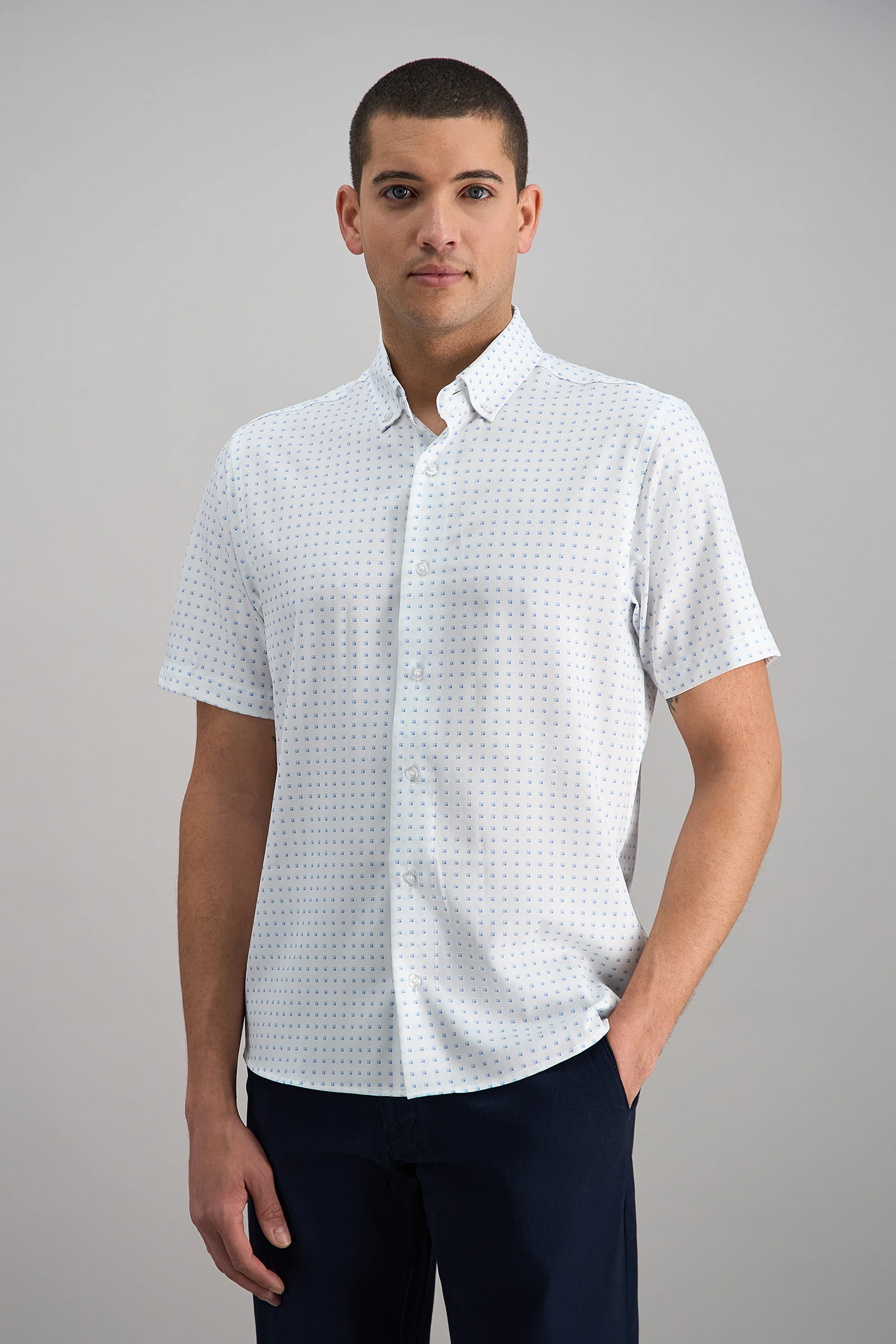 Short Sleeve Performance Button-Down Shirt