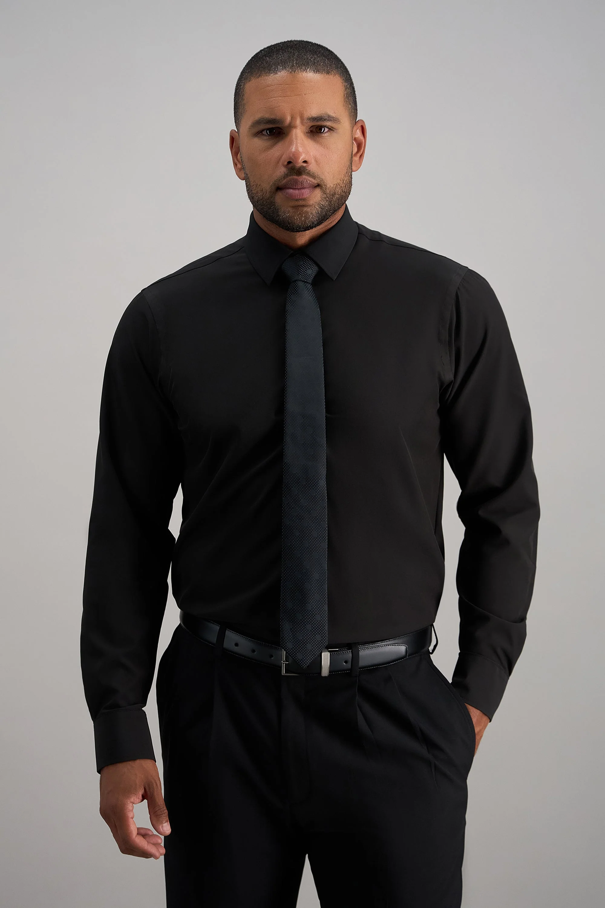 Smart Wash® Dress Shirt - Black - Image 2