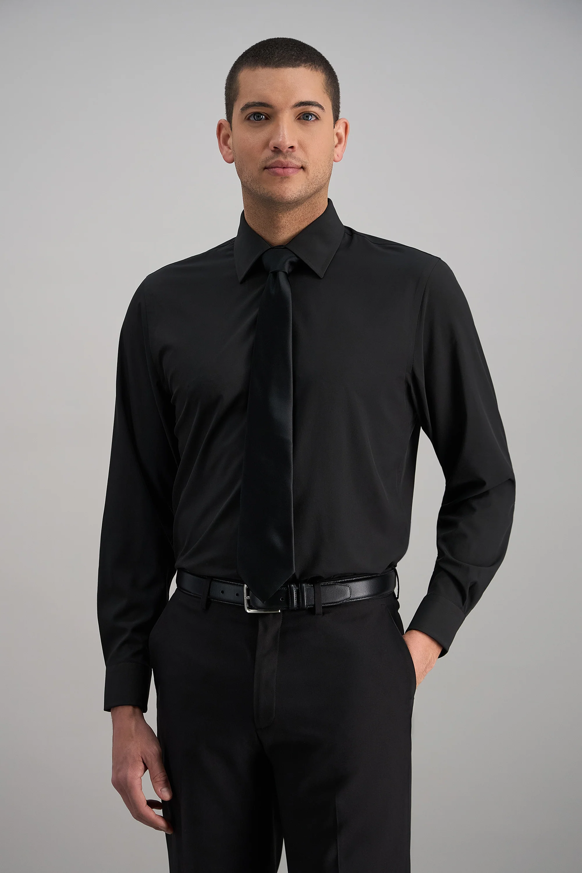Smart Wash® Dress Shirt - Black - Image 2
