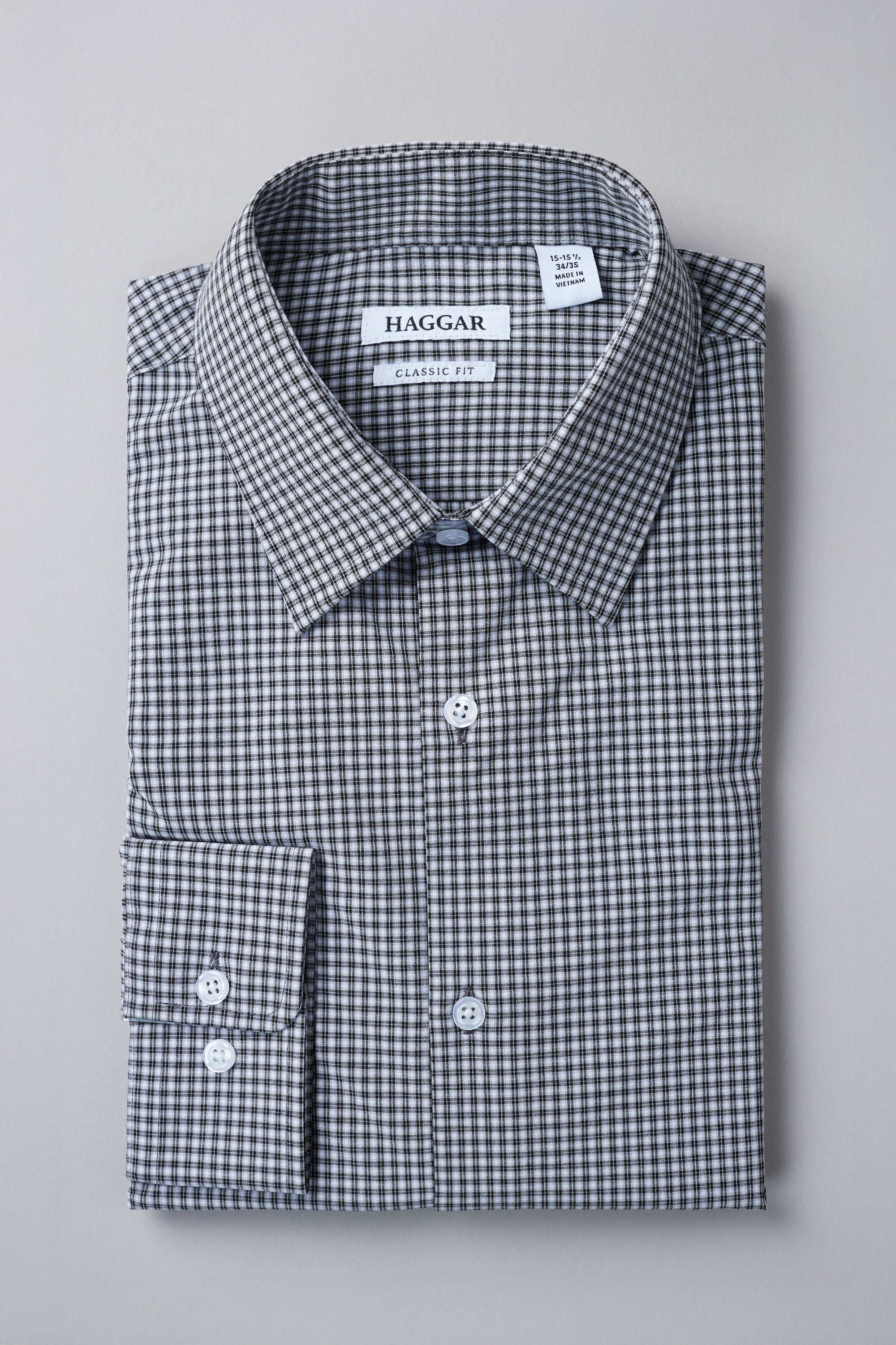 Smart Wash™ Dress Shirt - Black Check
