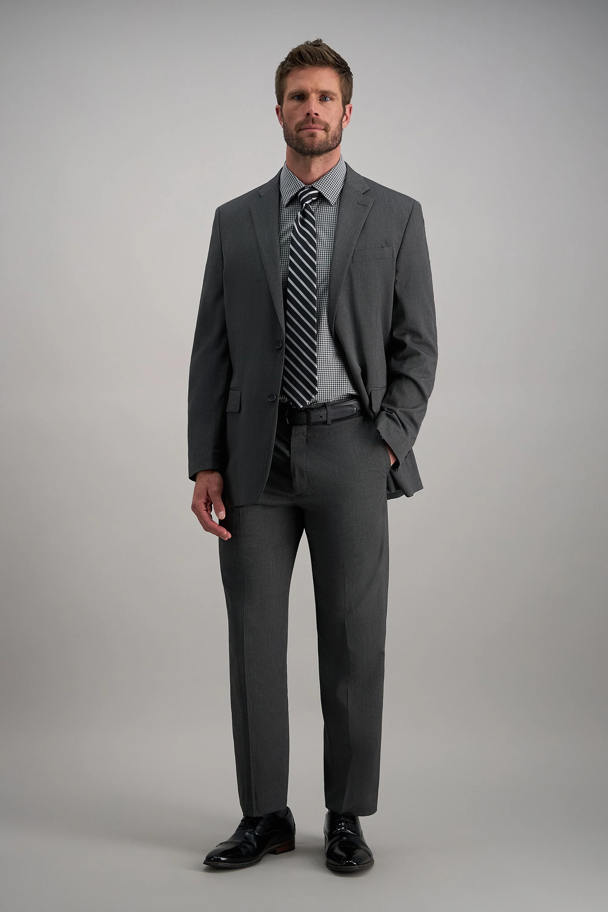 Smart Wash™ Dress Shirt - Black Check - Image 3