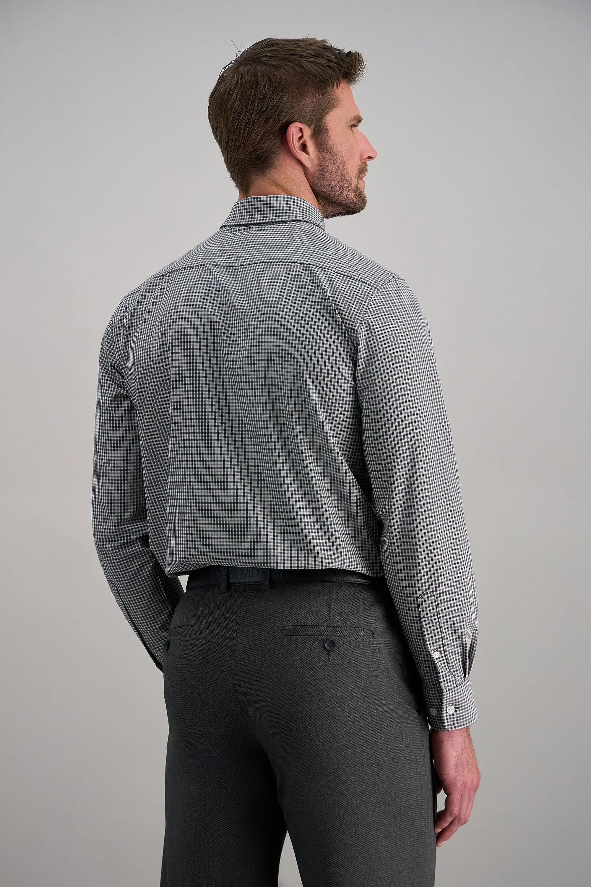 Smart Wash™ Dress Shirt - Black Check - Image 4