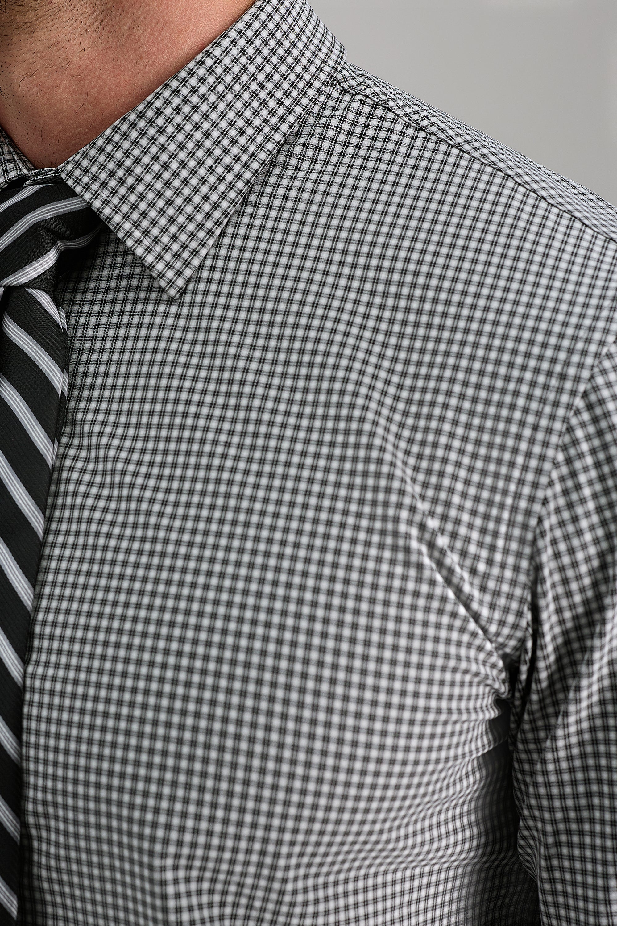 Smart Wash™ Dress Shirt - Black Check - Image 5