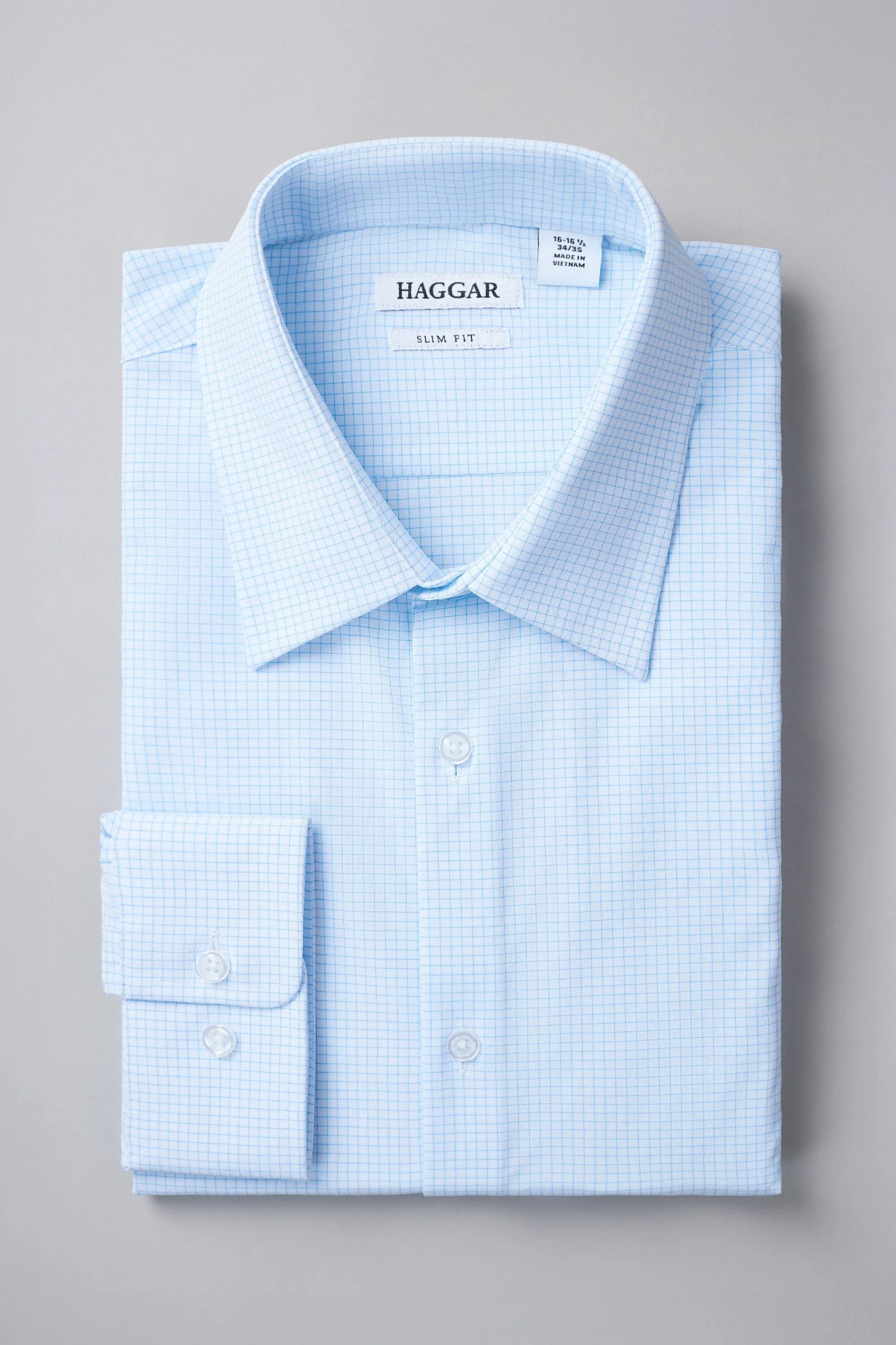 Smart Wash® Dress Shirt - Blue Graph Check