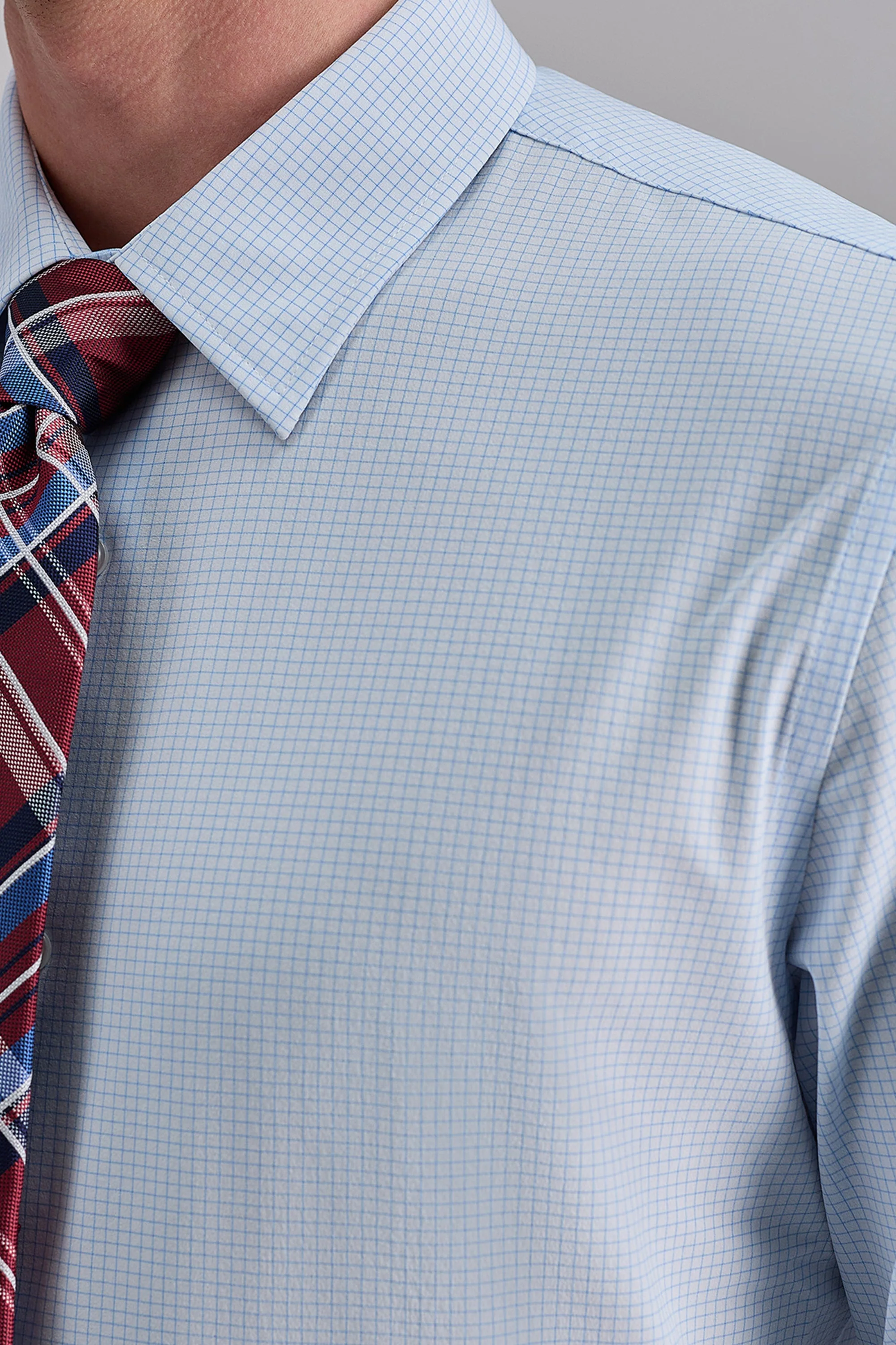 Smart Wash® Dress Shirt - Blue Graph Check - Image 2