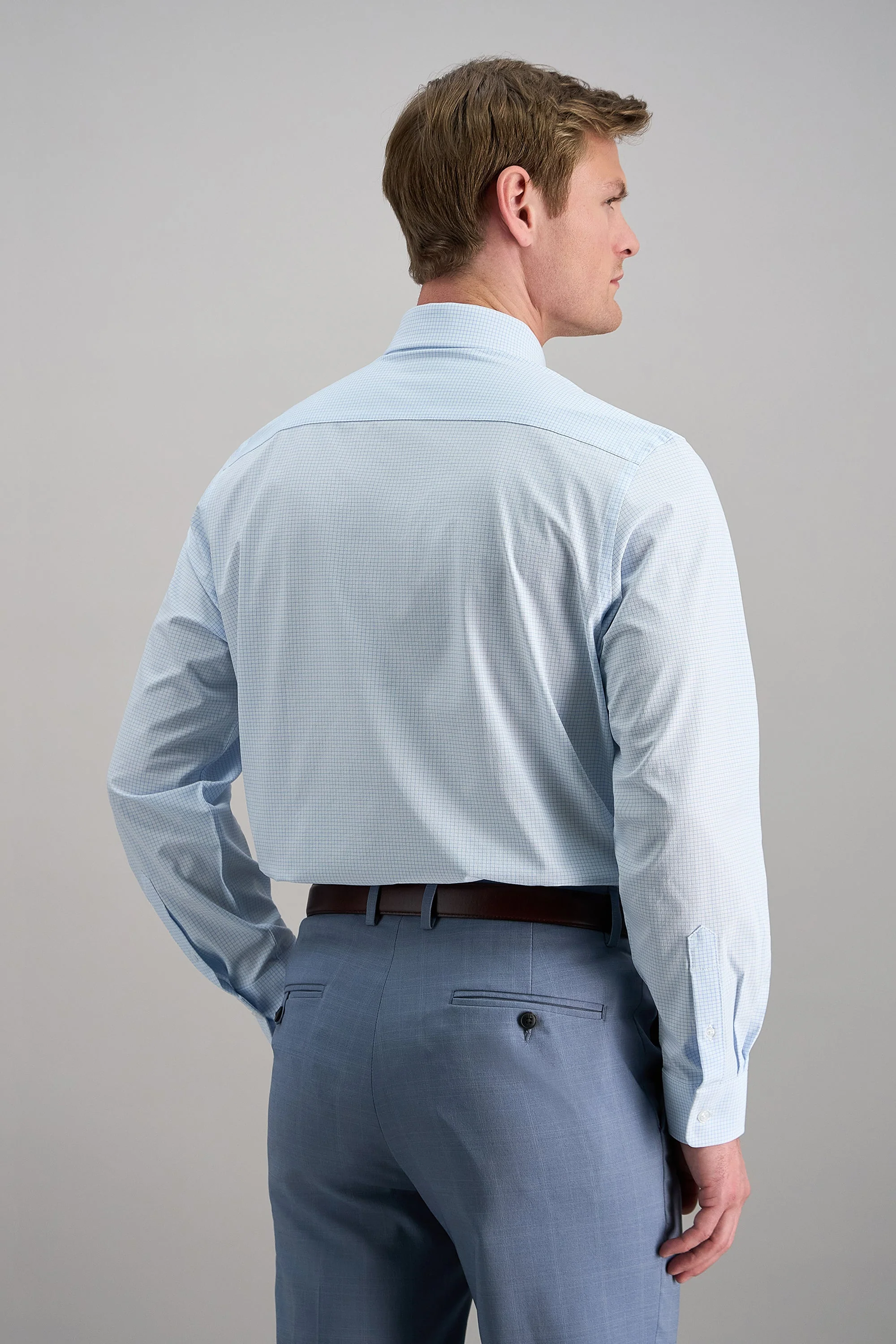 Smart Wash® Dress Shirt - Blue Graph Check - Image 5