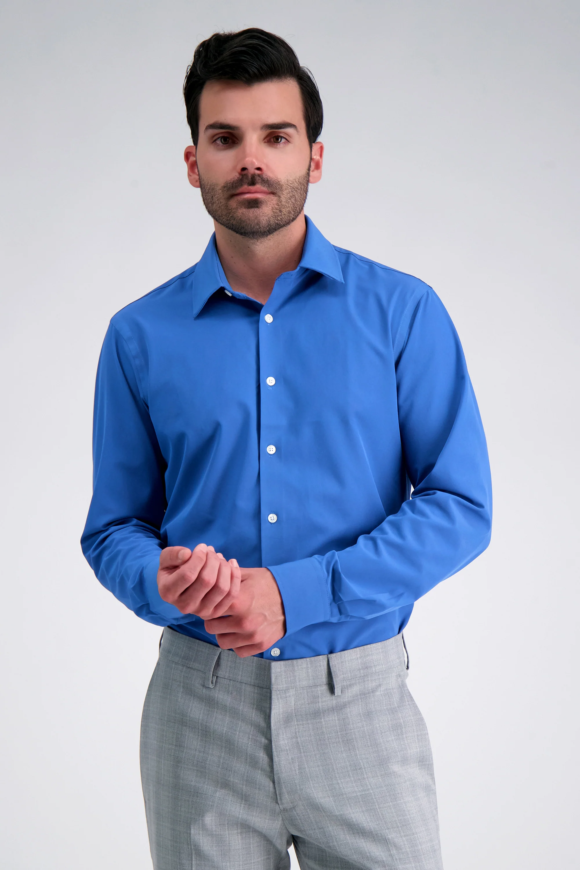 Smart Wash™ Dress Shirt - Blue Solid