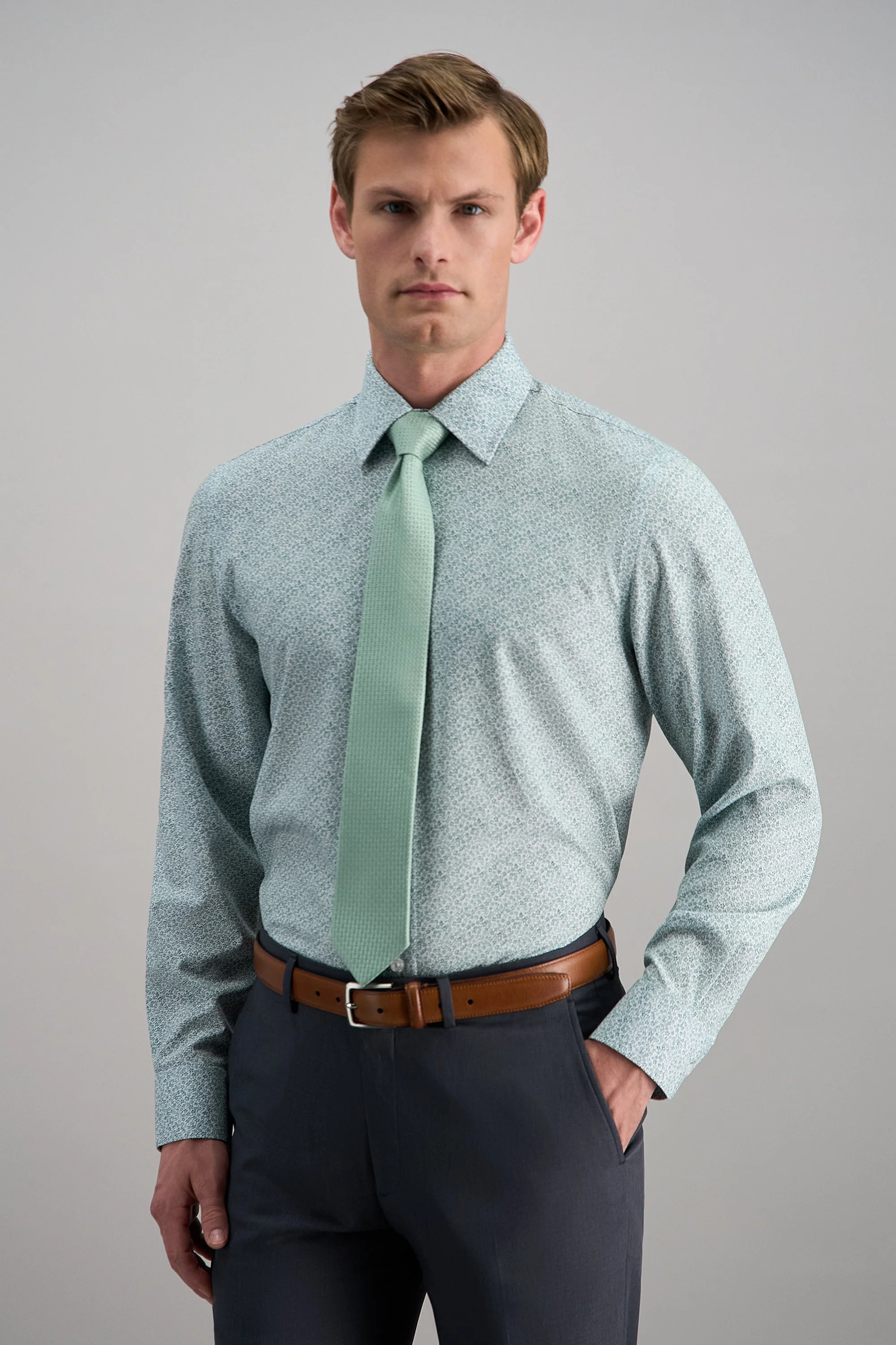 Smart Wash® Dress Shirt - Forest Floral Print - Image 2