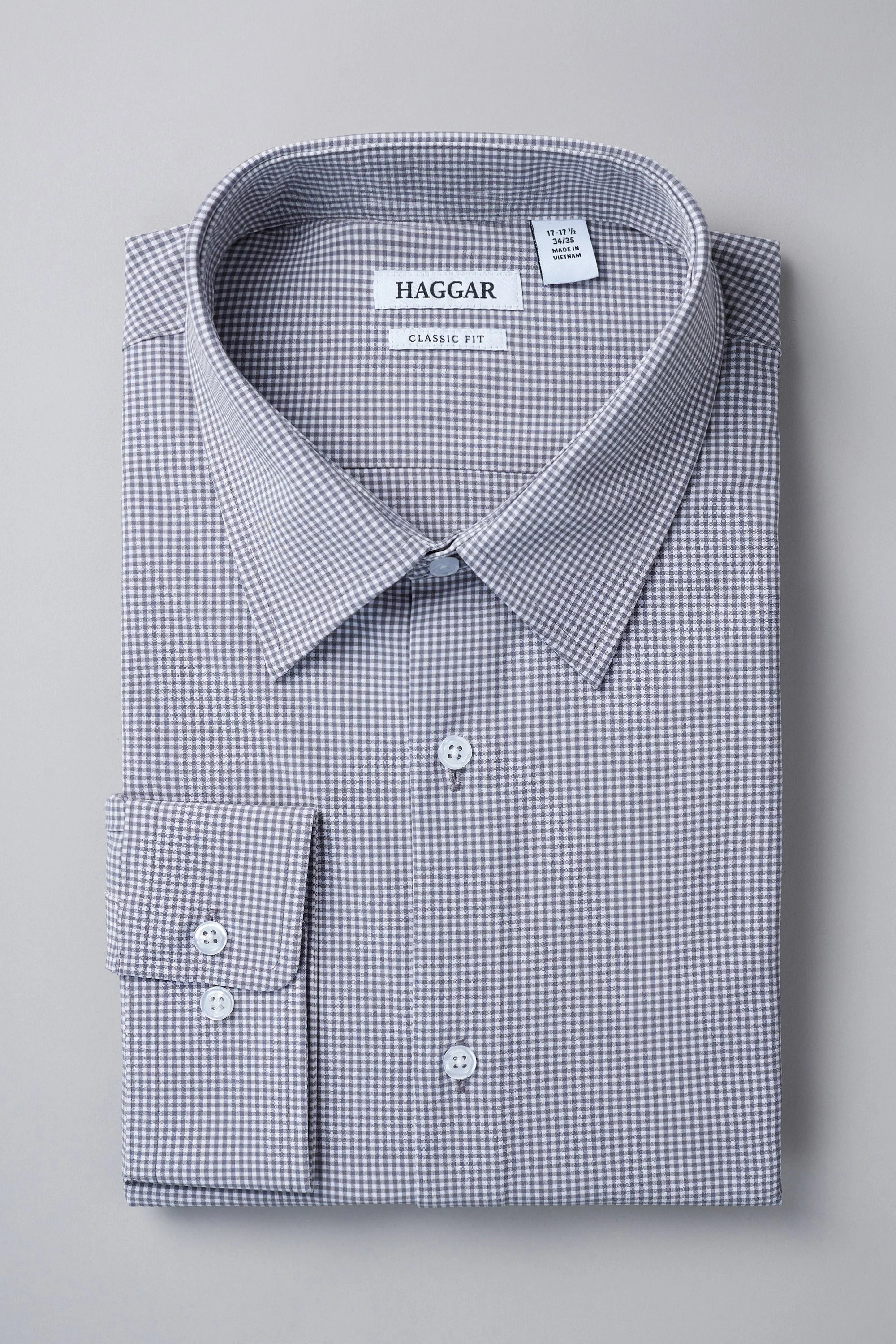 Smart Wash® Dress Shirt - Grey Check