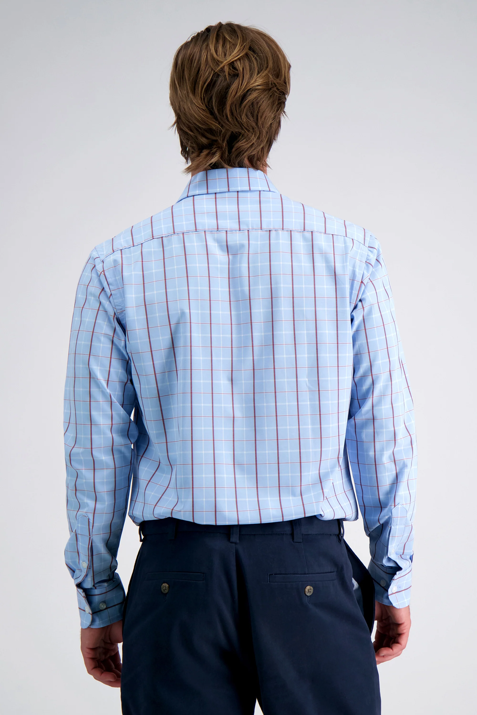 Smart Wash™ Dress Shirt - Light Blue Check - Image 2