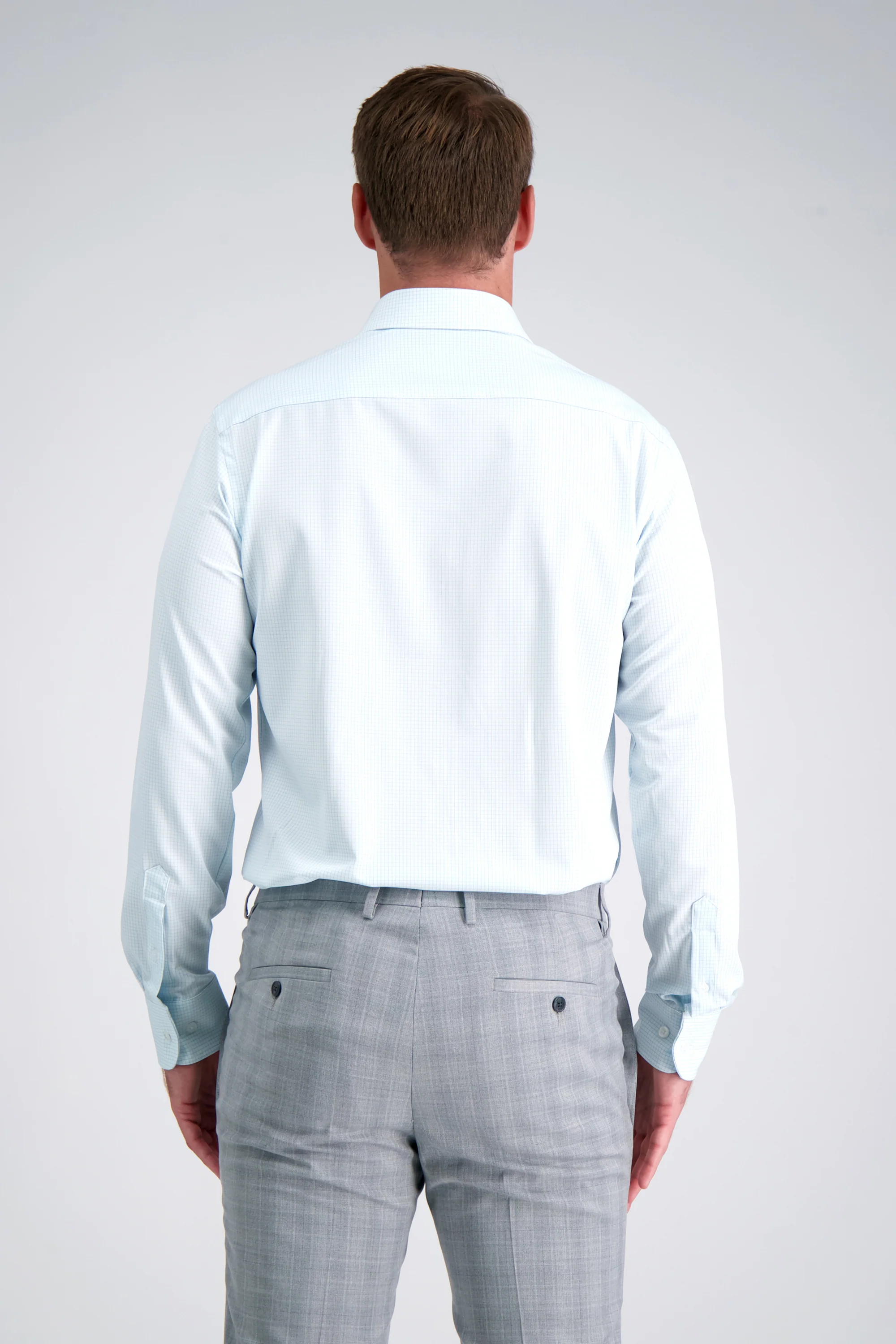 Smart Wash™ Dress Shirt - Light Blue Check - Image 2