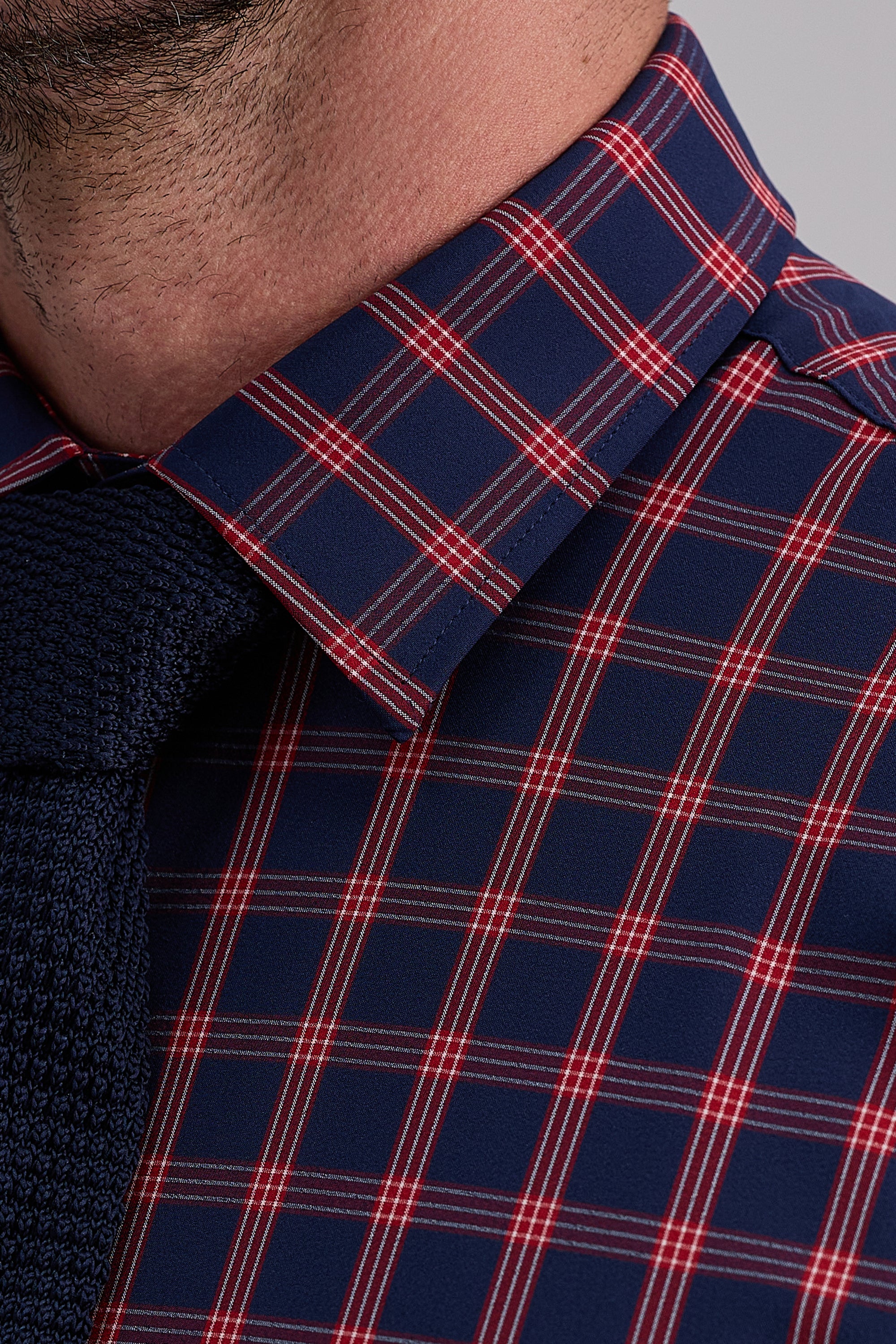 Smart Wash™ Dress Shirt - Navy Plaid - Image 5