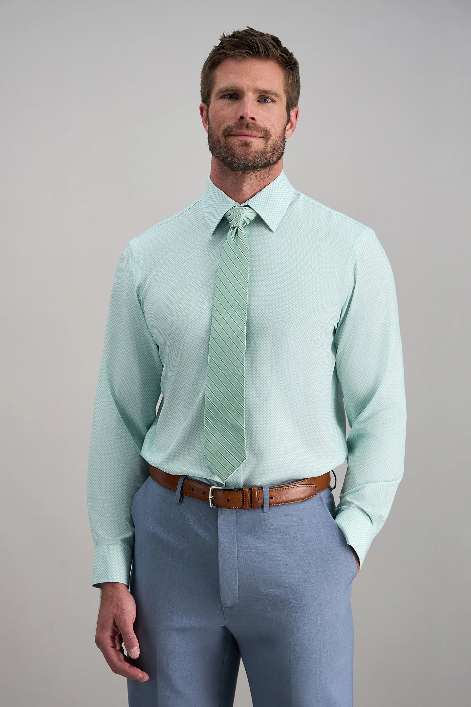Smart Wash® Dress Shirt - Teal - Image 2
