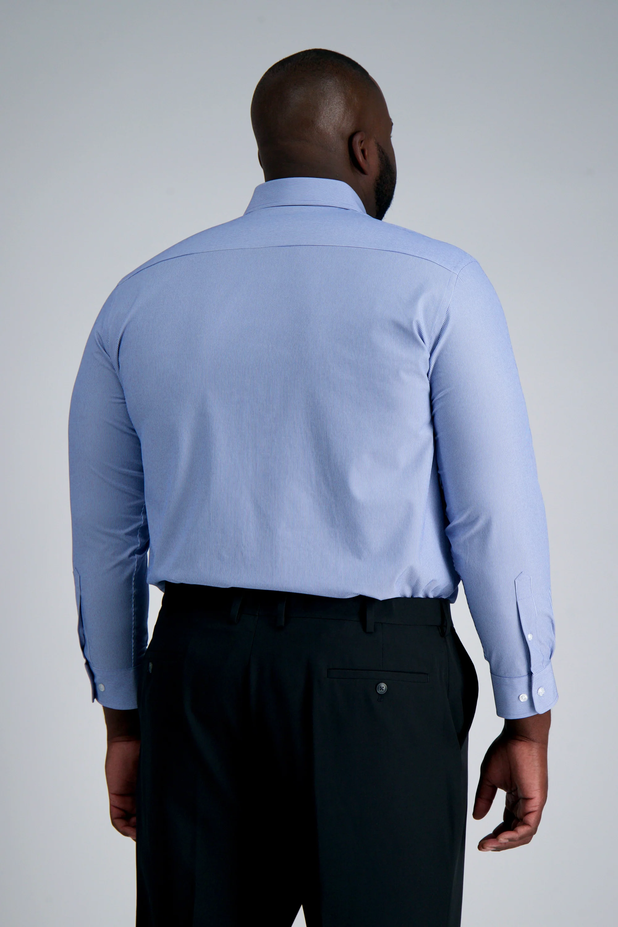 Smart Wash® Tall Dress Shirt - Indigo Stripe - Image 2