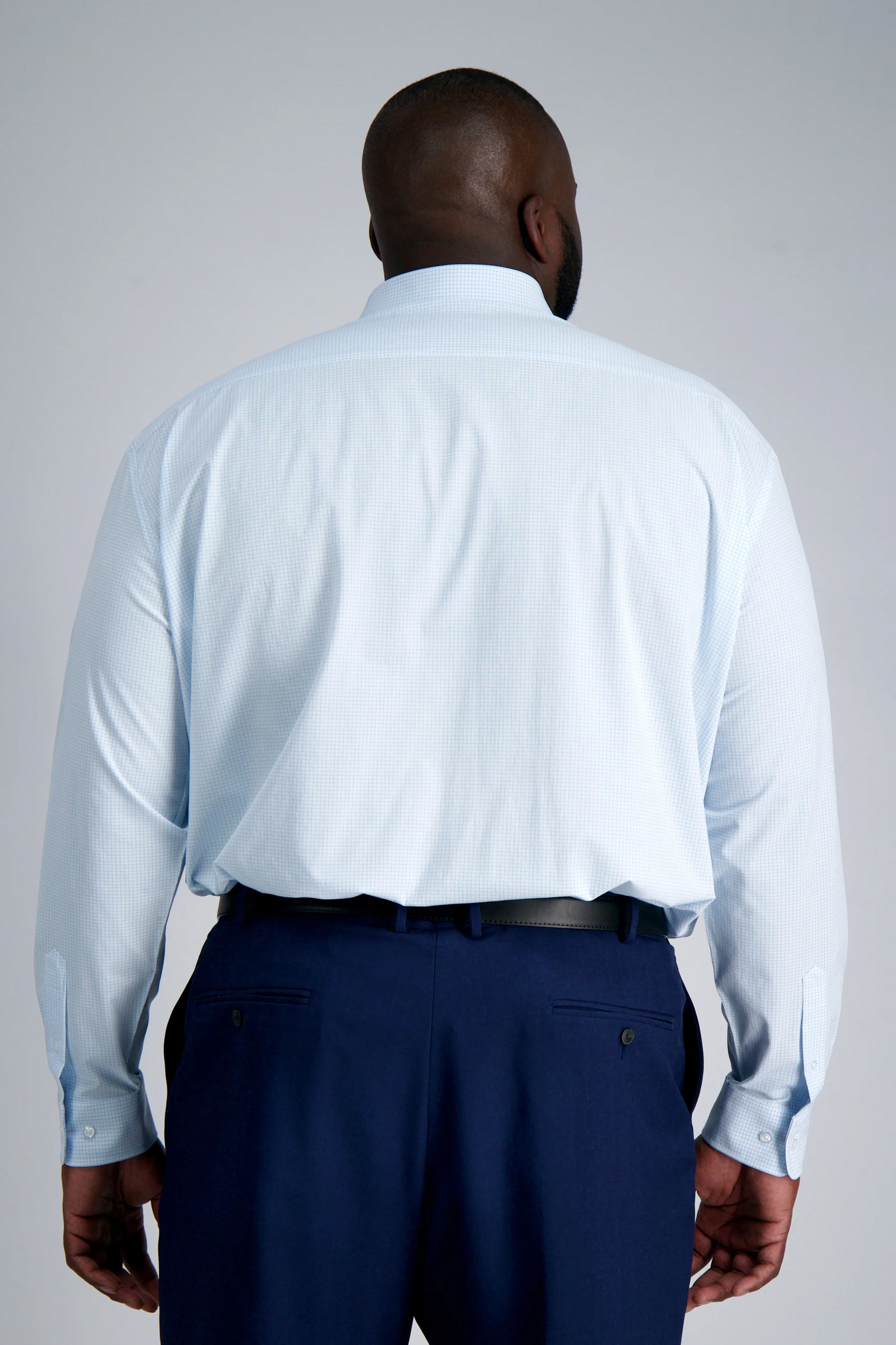 Smart Wash® Tall Dress Shirt - Sky Check - Image 2