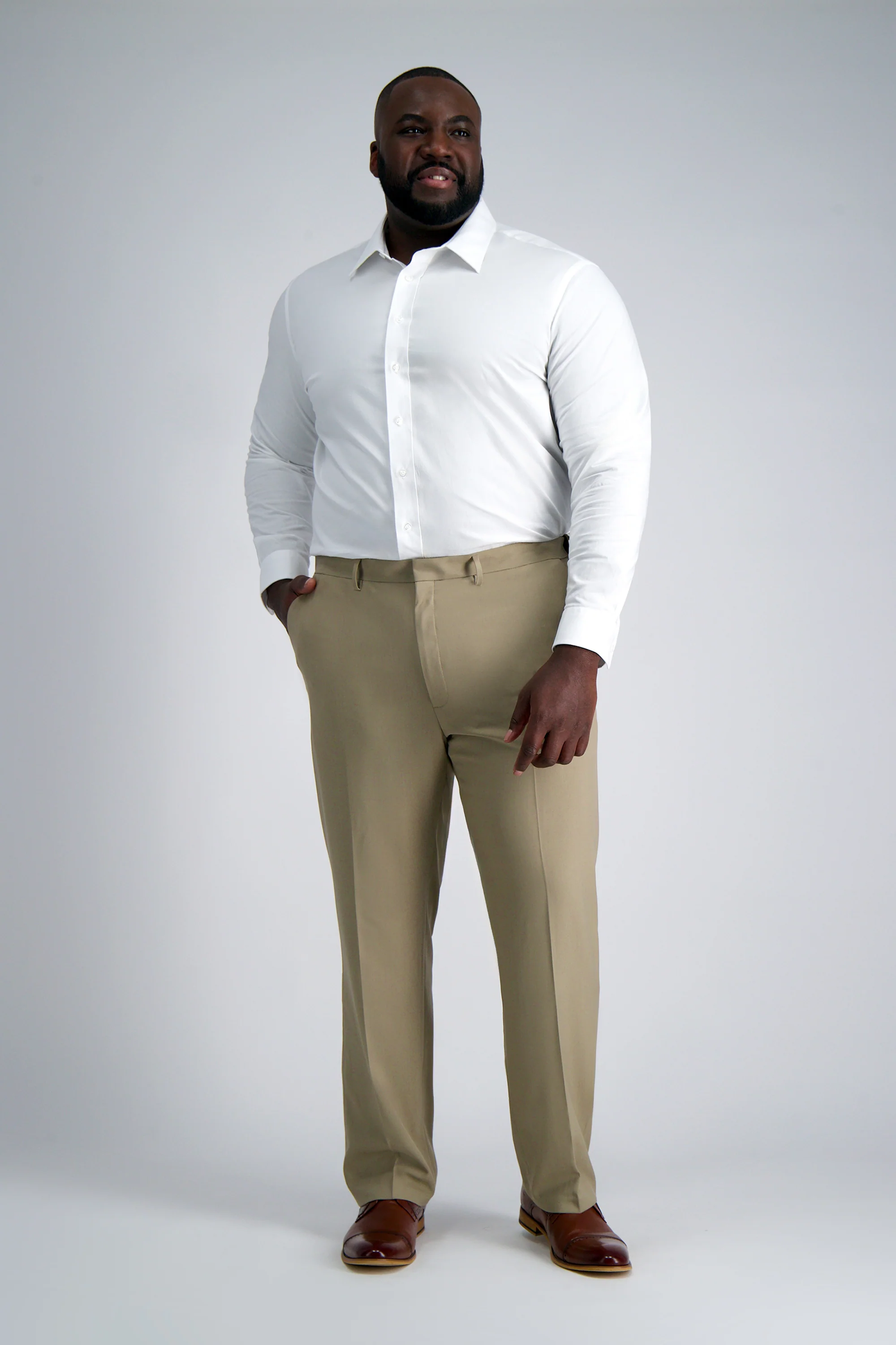 Smart Wash® Tall Dress Shirt - White - Image 3