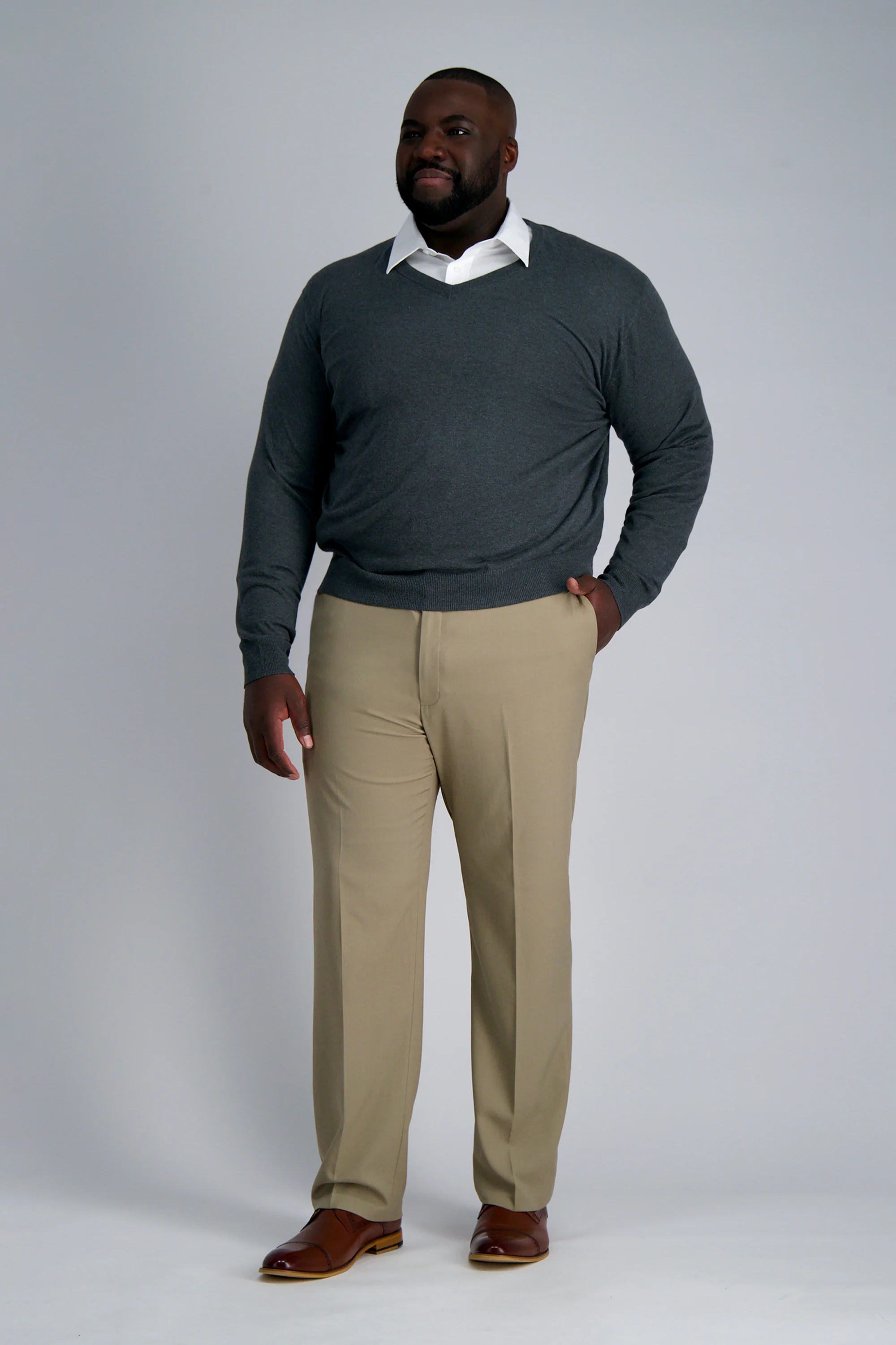Smart Wash® Tall Dress Shirt - White - Image 4