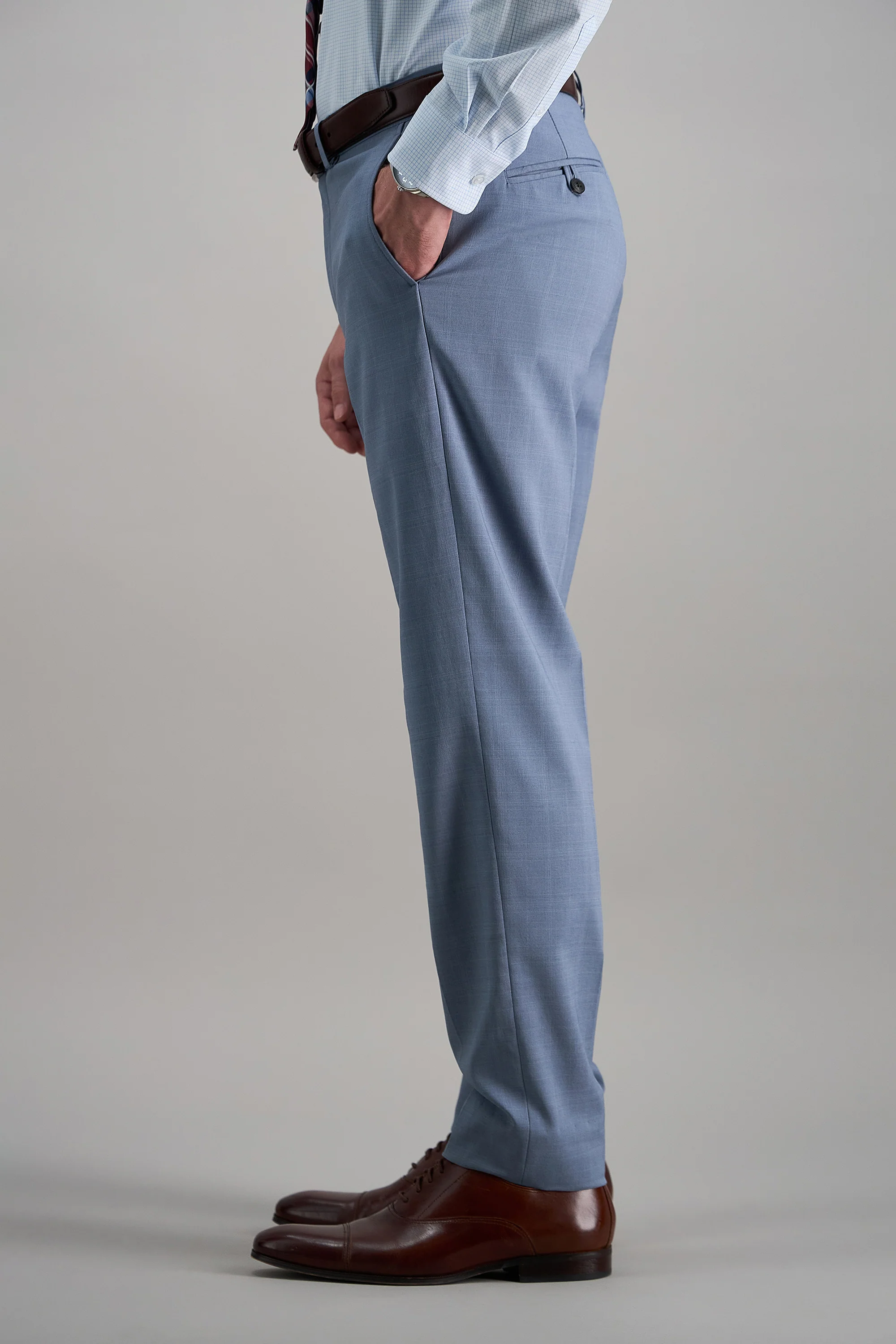 Smart Wash® Tonal Plaid Suit Pant - Image 4