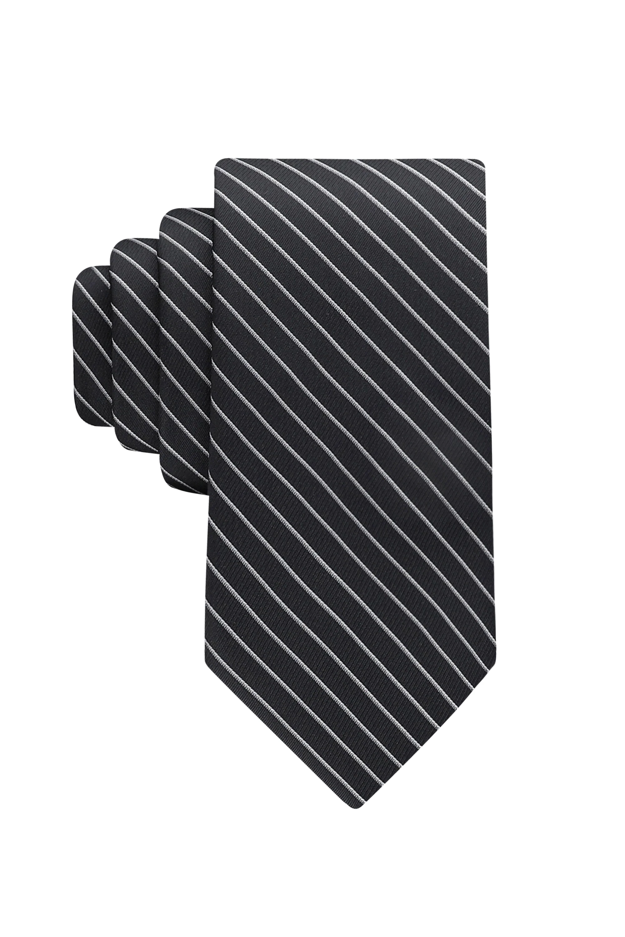 Tadeo Pin Stripe Tie - Black