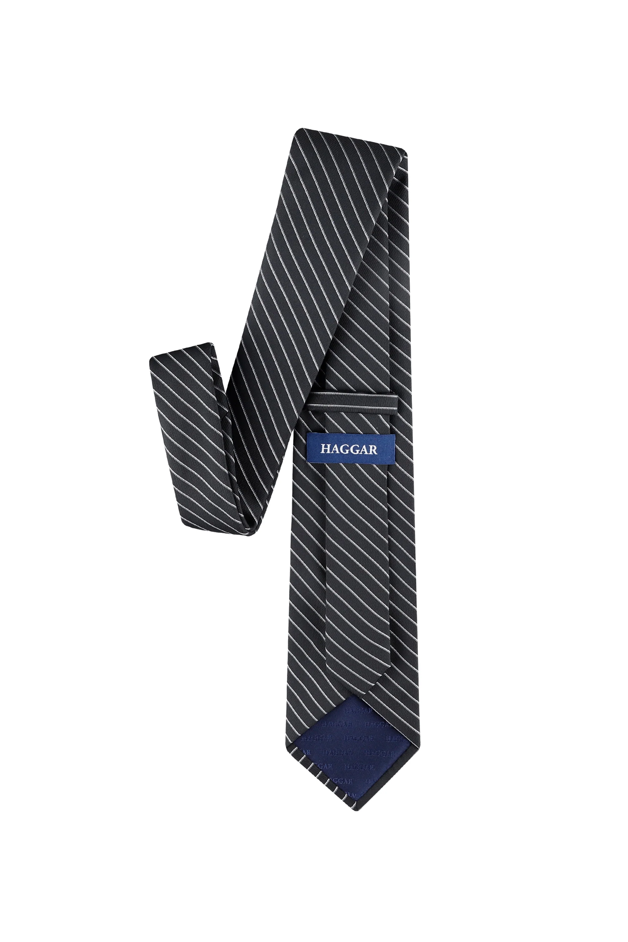 Tadeo Pin Stripe Tie - Black - Image 3