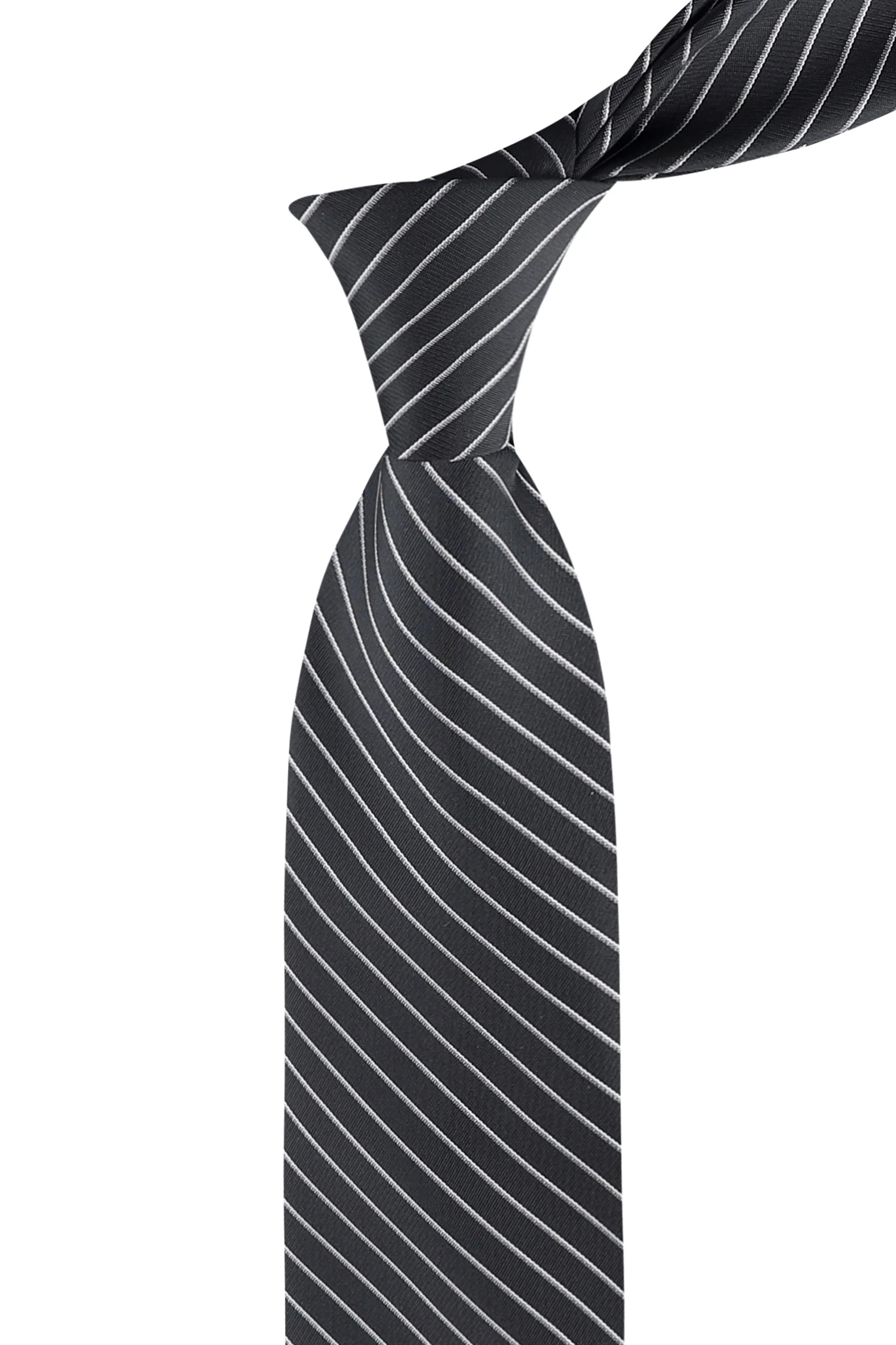Tadeo Pin Stripe Tie - Black - Image 5
