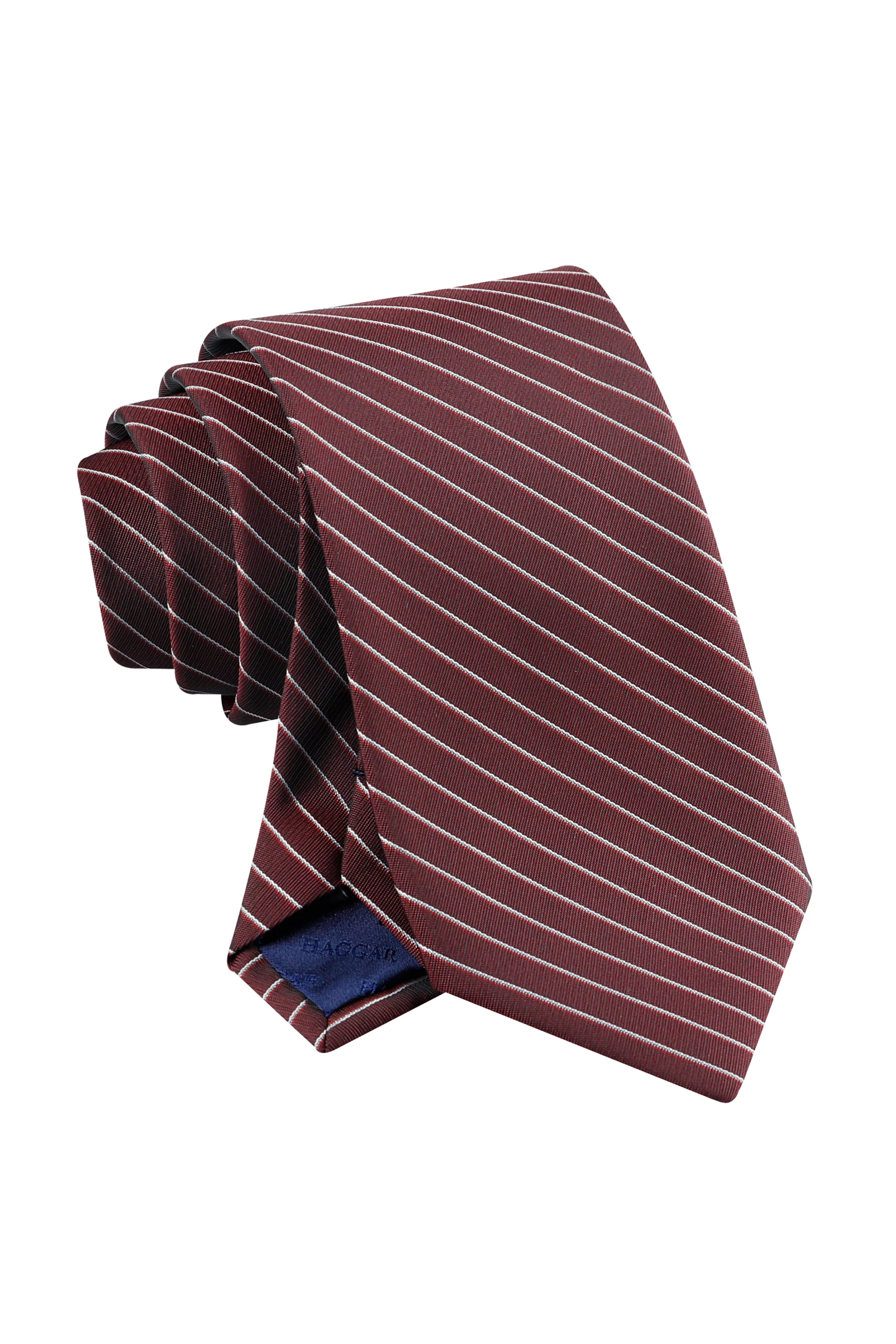 Tadeo Pin Stripe Tie - Red - Image 4