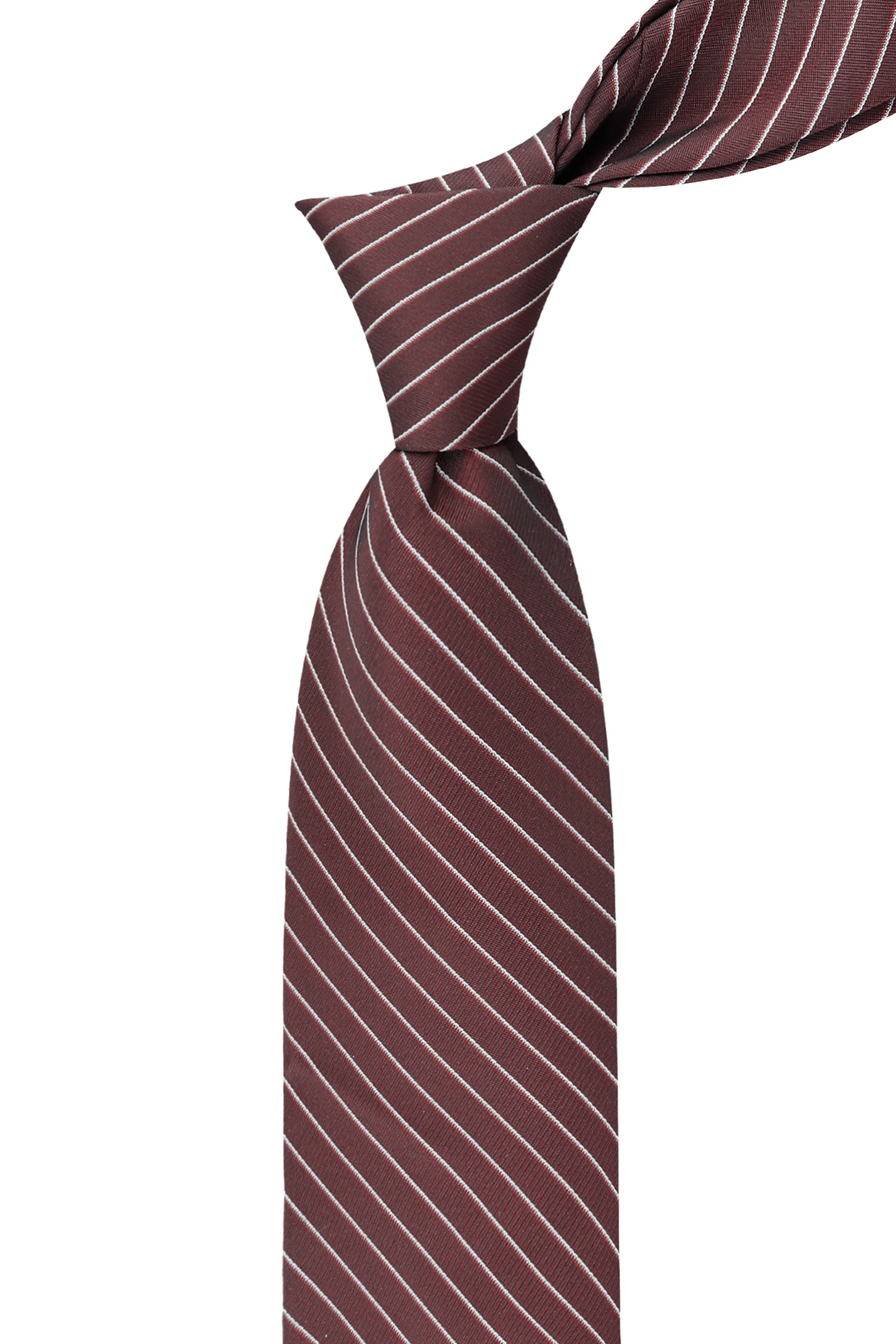 Tadeo Pin Stripe Tie - Red - Image 5