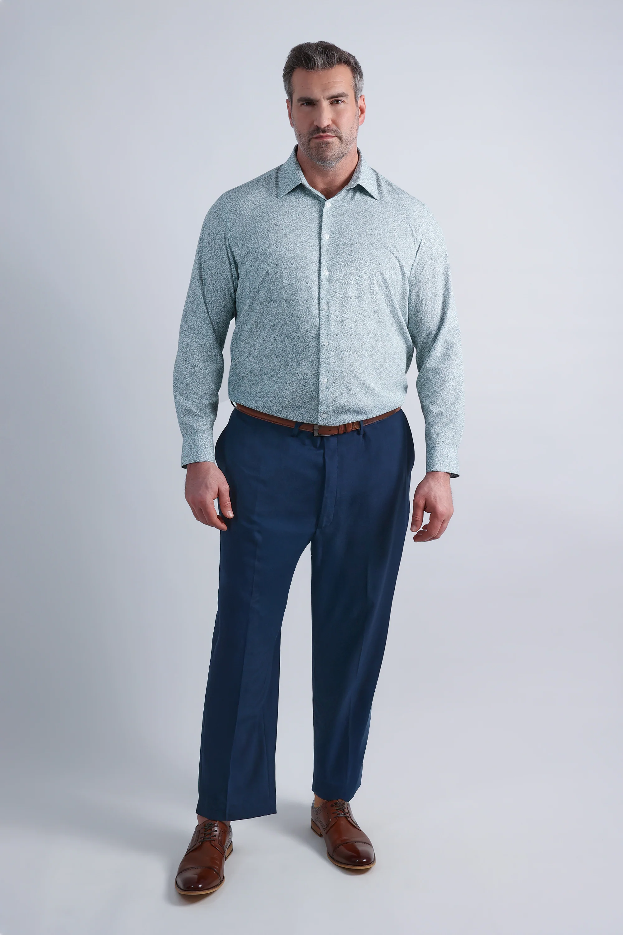 Tall Smart Wash® Dress Shirt - Forest Floral Print - Image 3