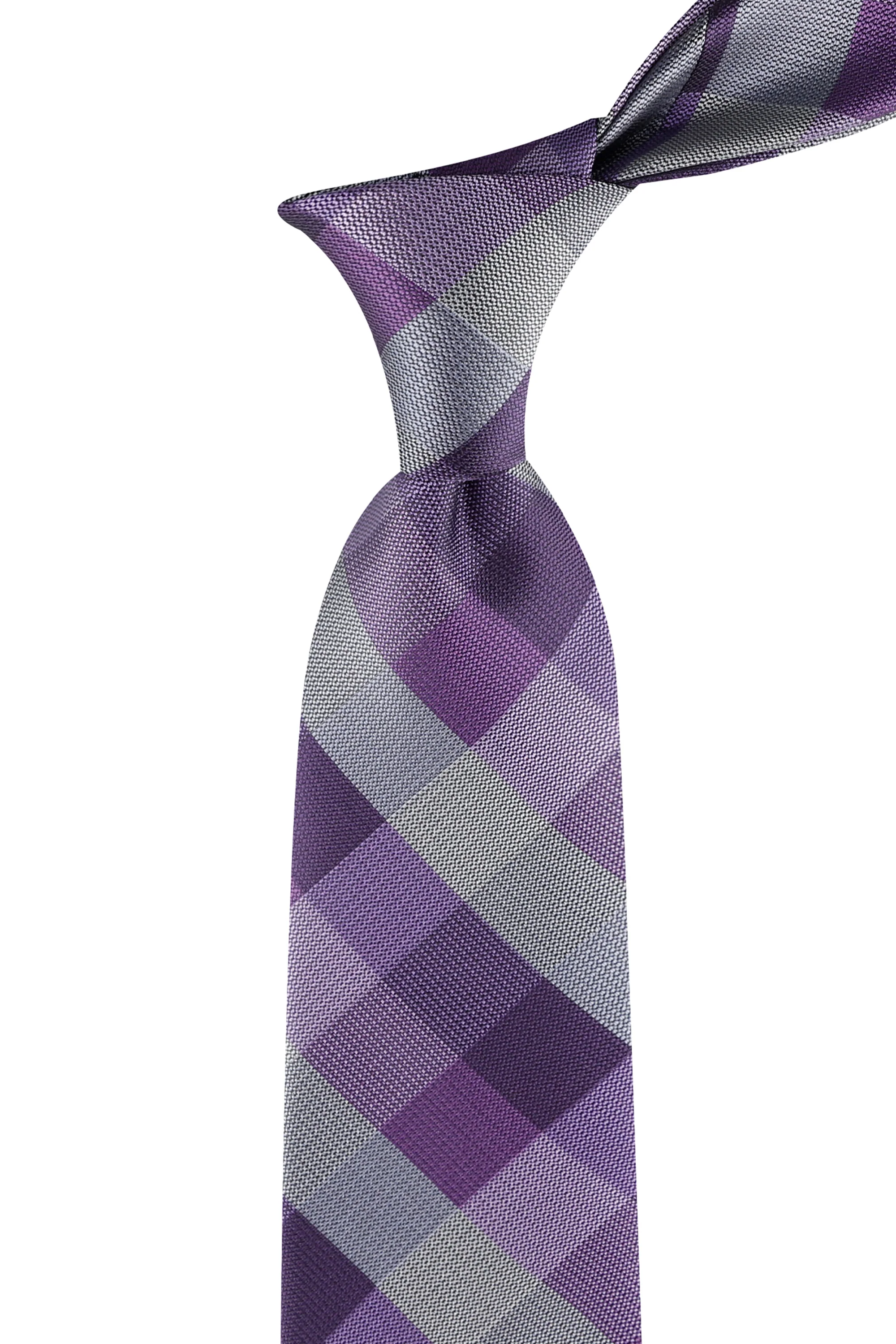 Tillie Buffalo Check Tie - Fresco Heather - Image 5